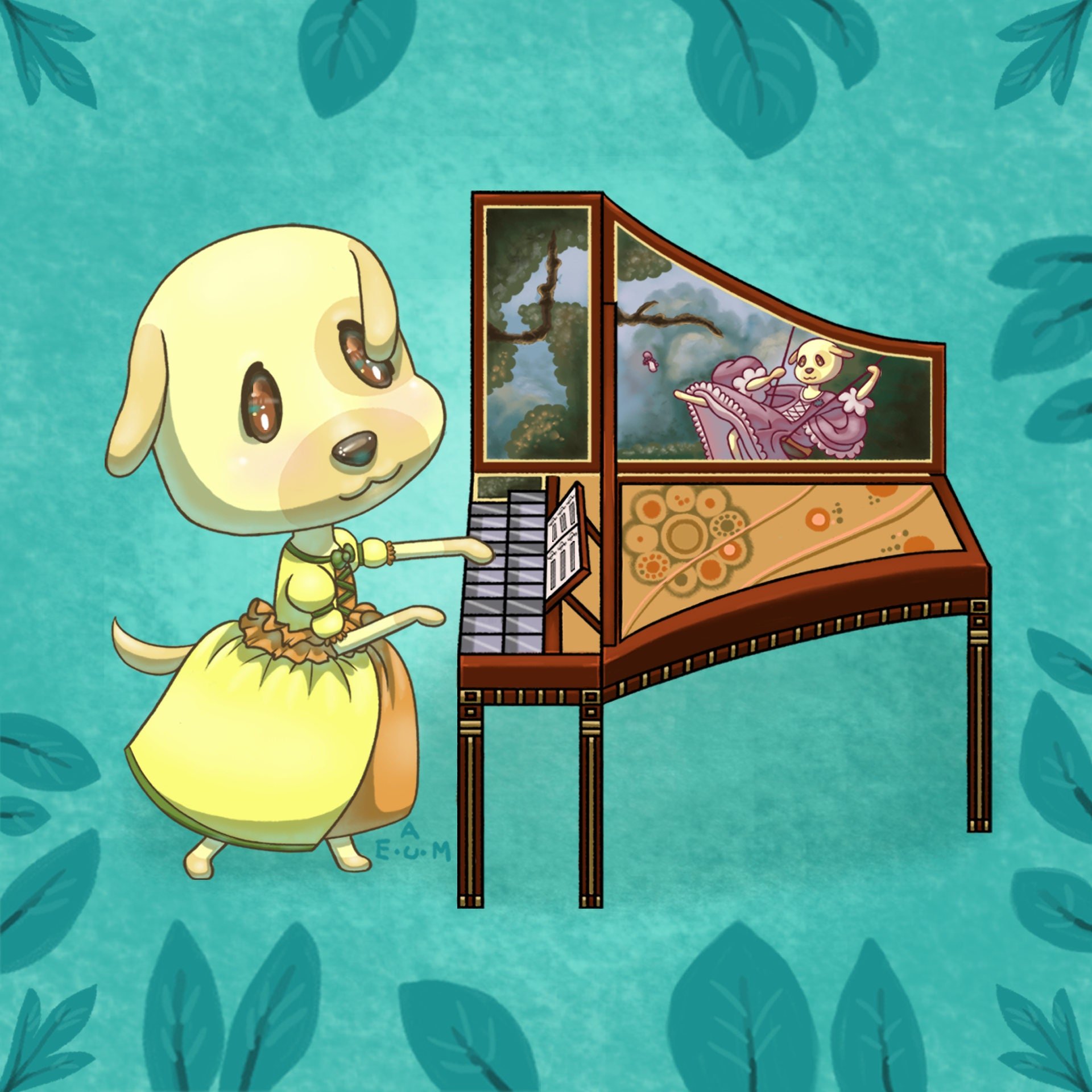 Animal Crossing Pocket Camp Goldie and Her Harpsichord