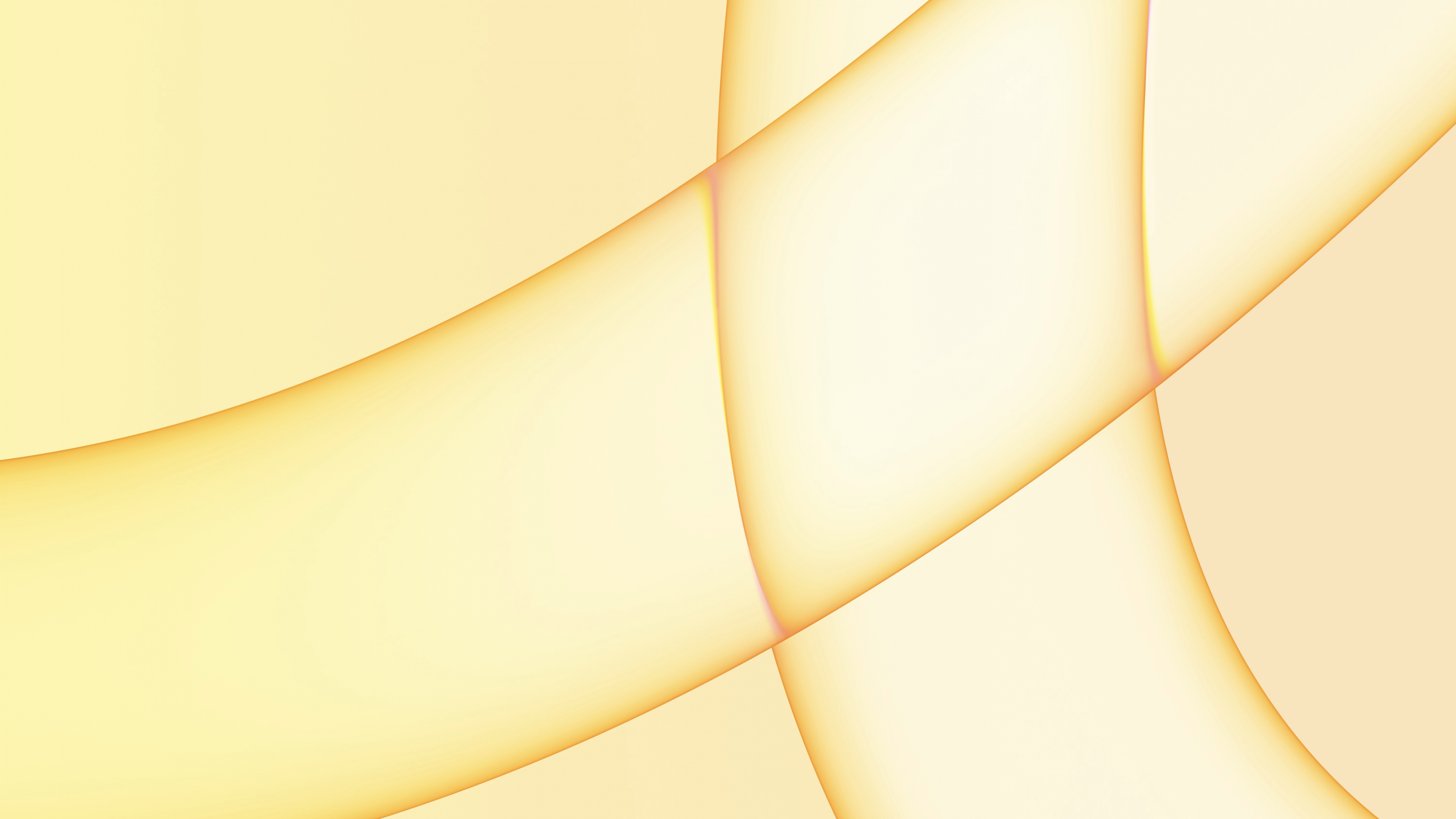 iMac 2021 Wallpaper 4K, Apple Event Stock, Yellow background, 5K, Abstract