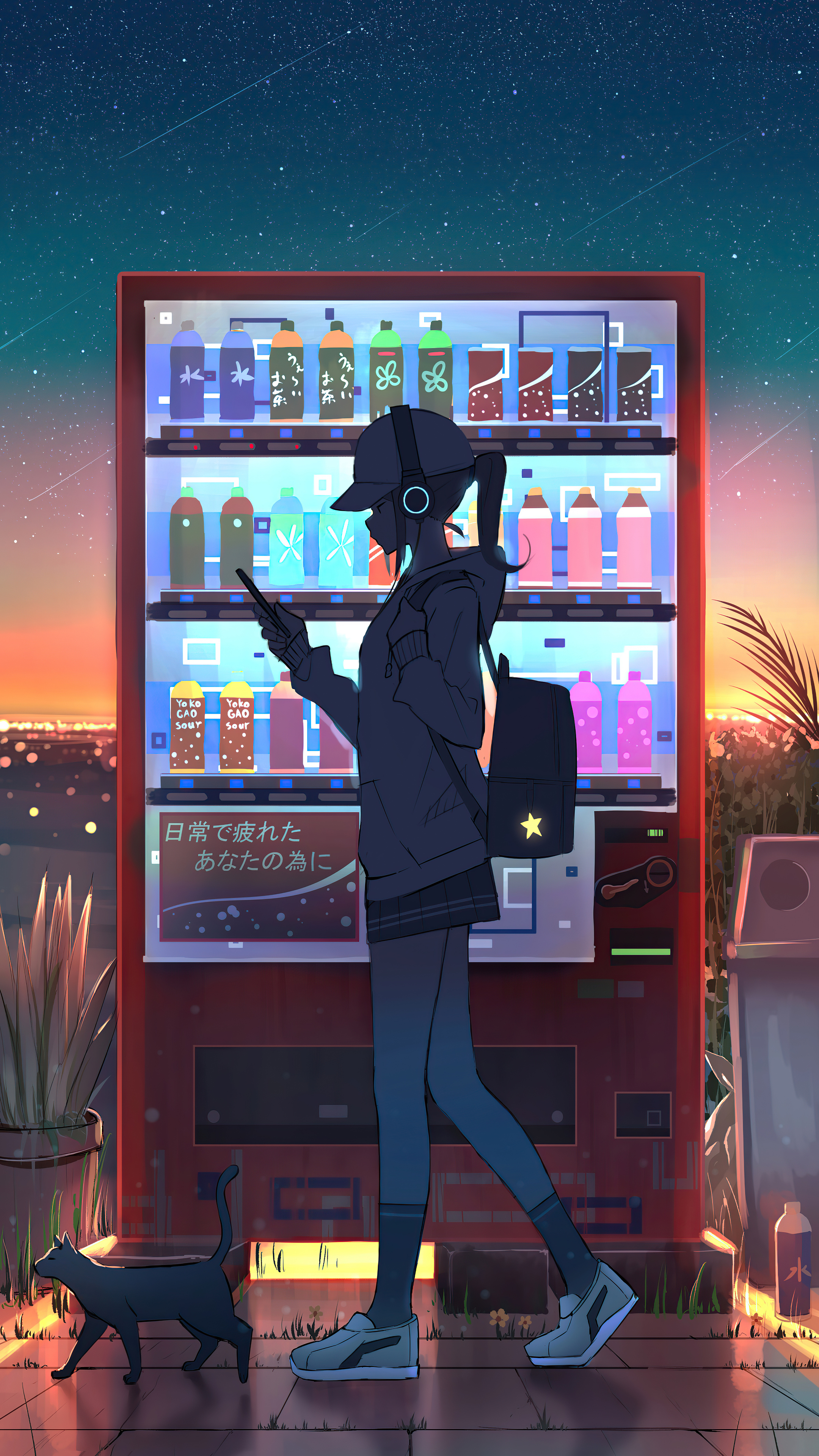 Anime Girl Vending Machine 5k Sony Xperia X, XZ, Z5 Premium HD 4k Wallpaper, Image, Background, Photo and Picture