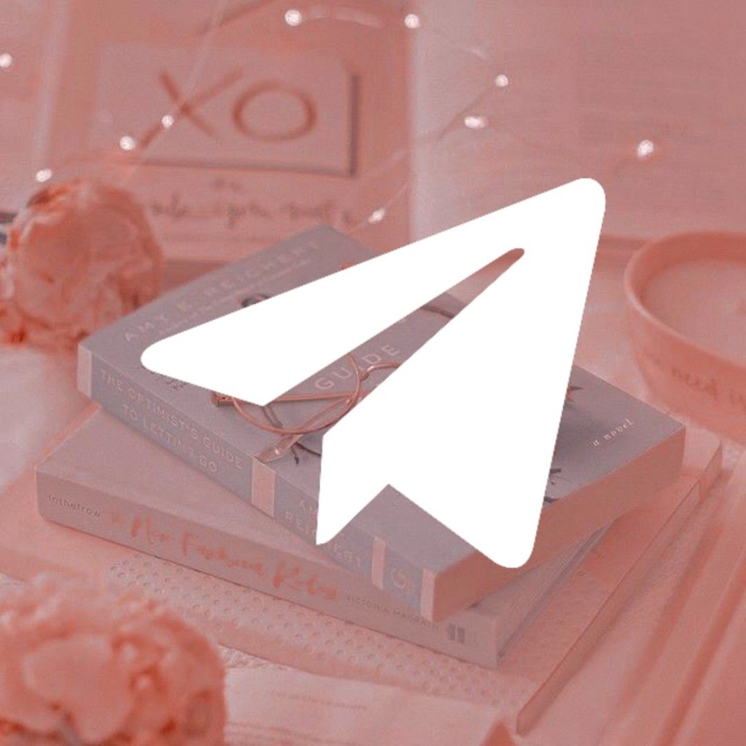 Pastel pink Telegram icon. App icon, Ios icon, iPhone icon