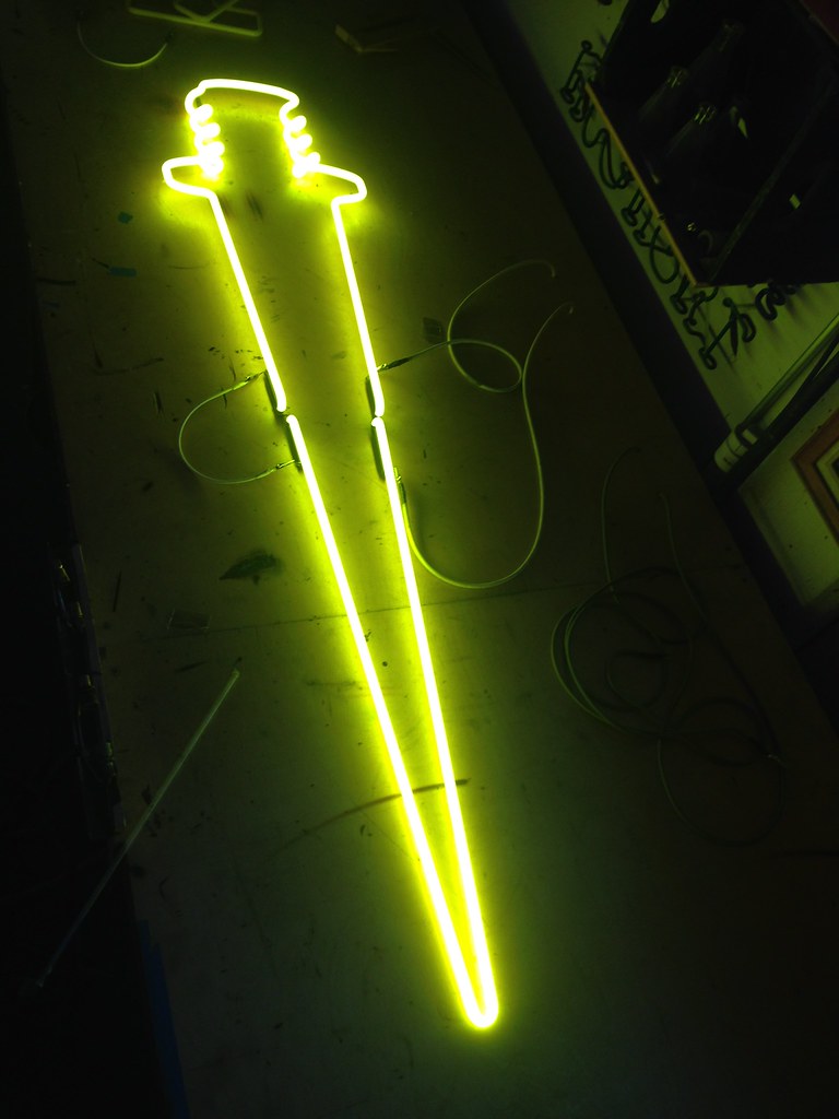 Large Neon Sword x 15 Drawer S. Lite Brite Neon Studio