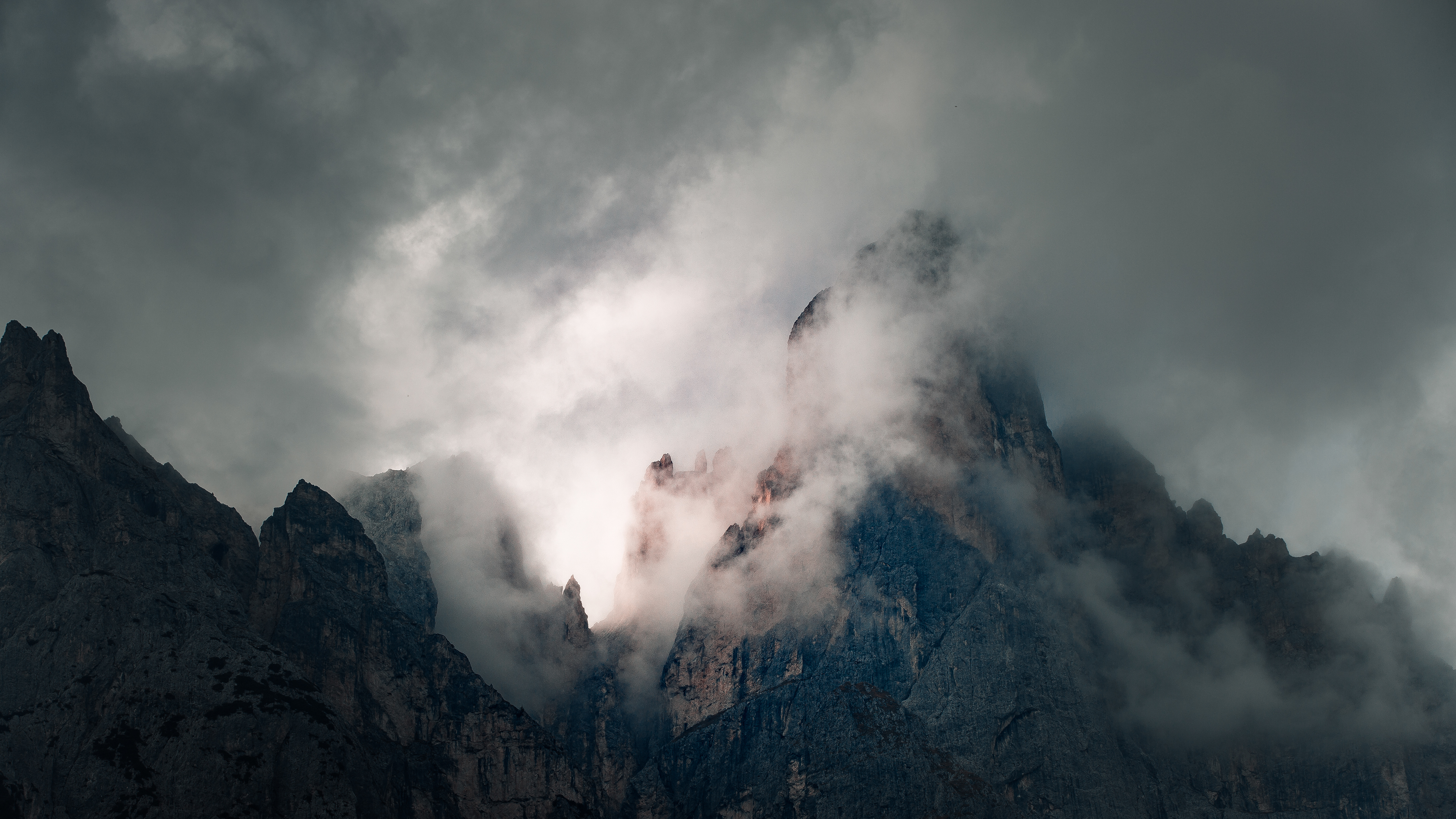 Wallpaper 4k Mountains Fog Winter Morning 4k Wallpaper