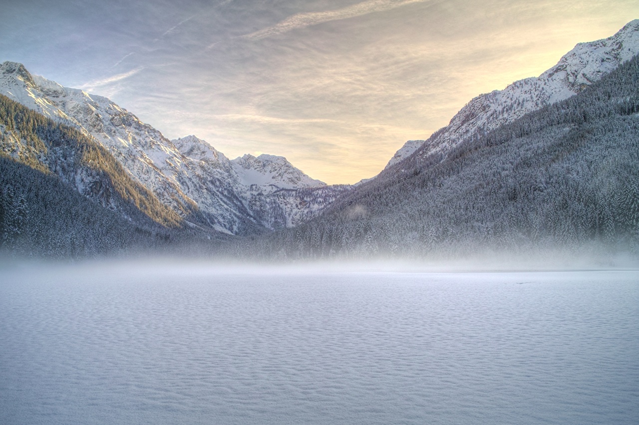 Wallpaper Fog Nature Winter mountain Rivers