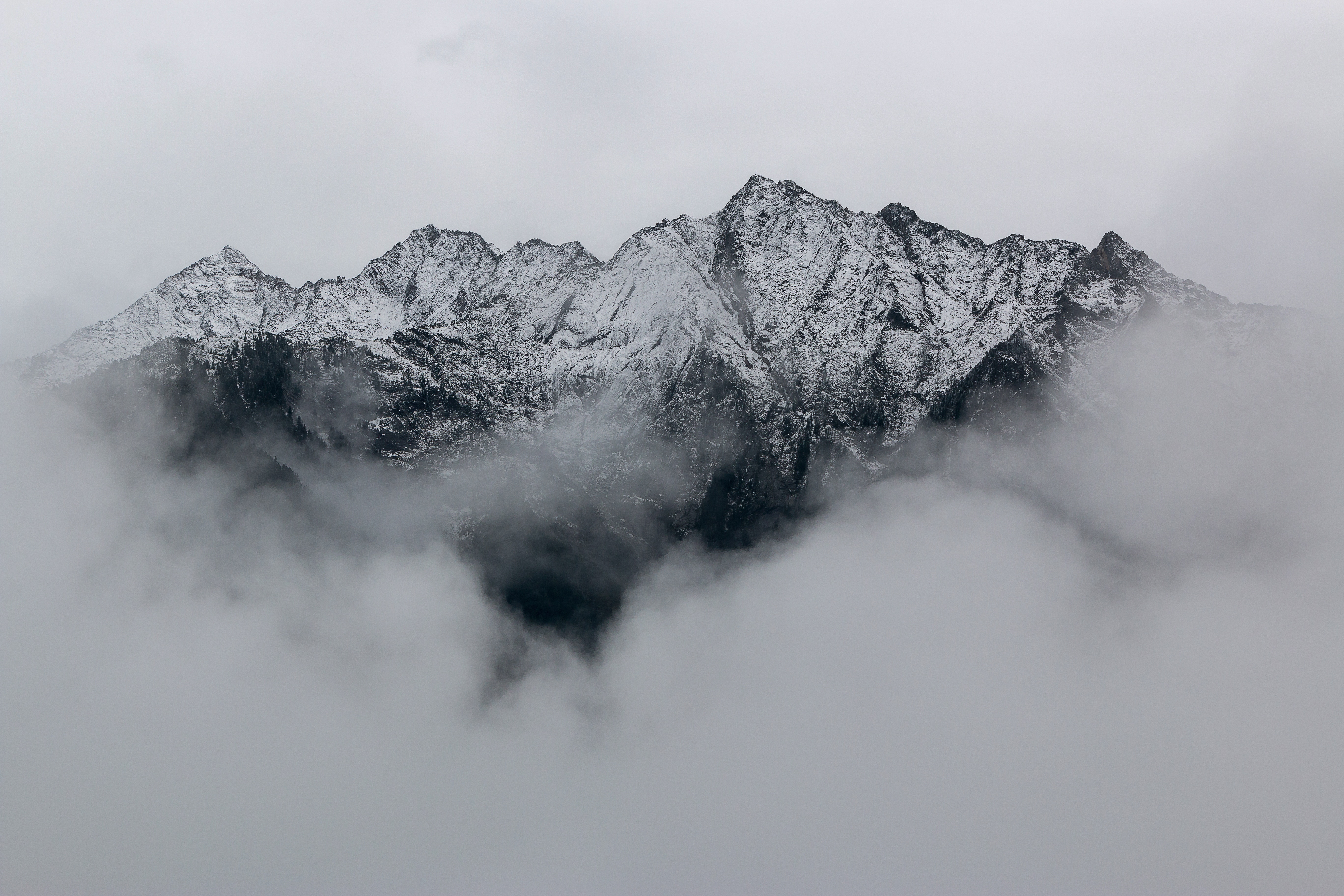 5472x3648 landscape, moody, Free picture, nature, summit, fog, mountain, foggy, snow