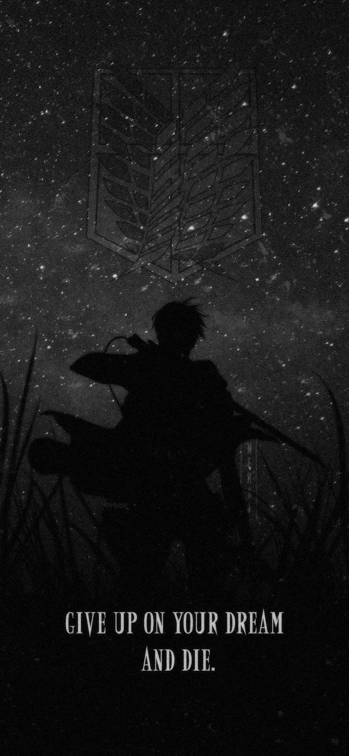 attack on titan wallpaper black