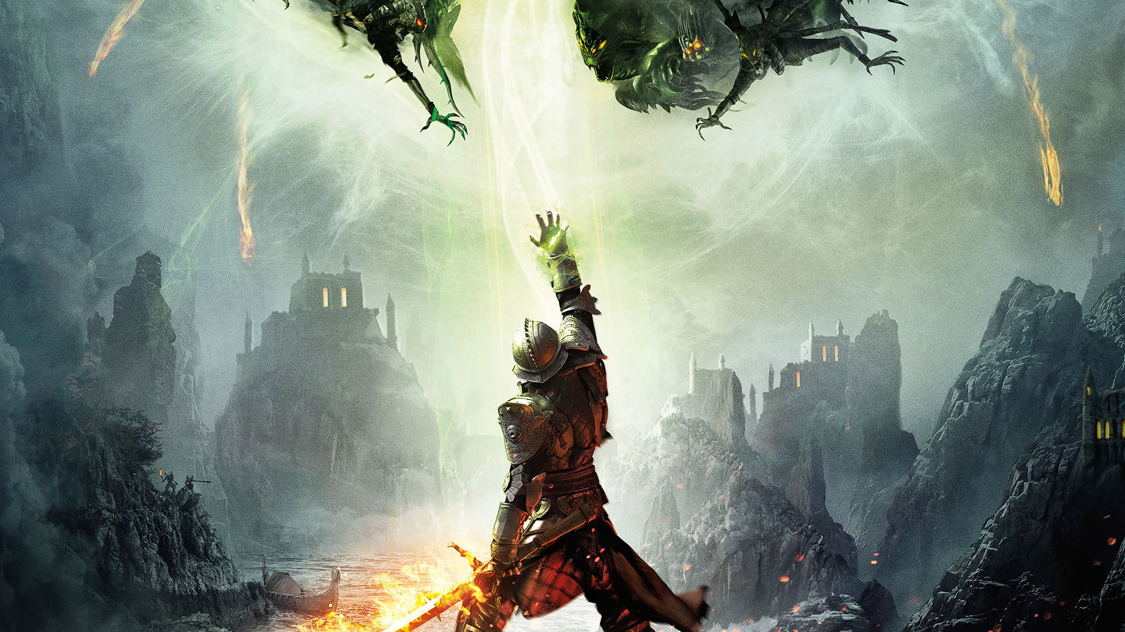 Wallpaper Dark Souls III, RPG game, dragon, fire, warrior 3840x2160 UHD 4K  Picture, Image