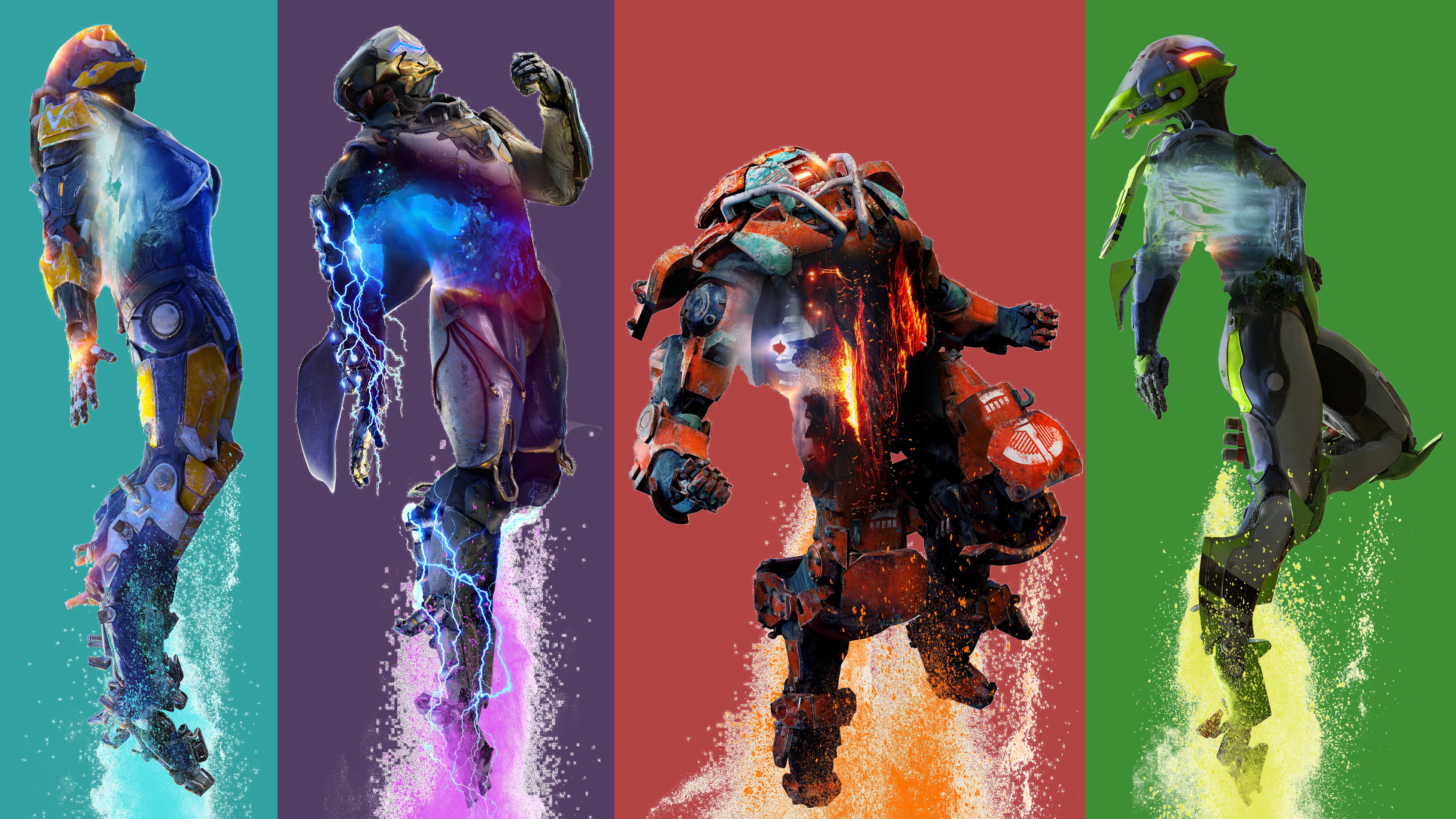 Wallpaper, anthem, video games, RPG, Co up game, EA Games, Bioware, Javelins 7680x4320