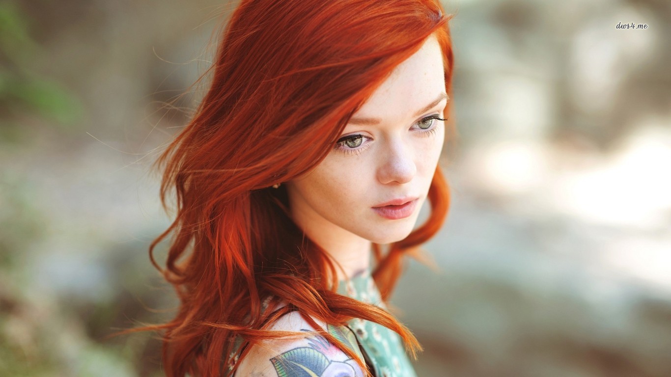 Redhead Girl With Tattoos