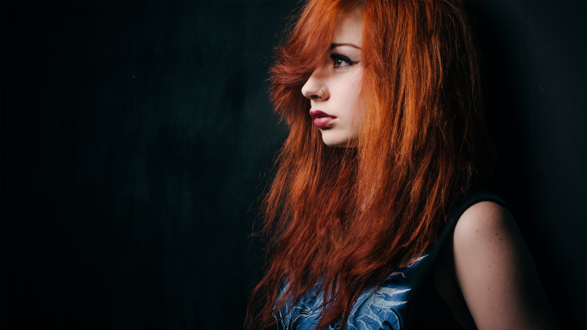 Full HD Wallpaper redhead girl piercing, Desktop Background HD 1080p