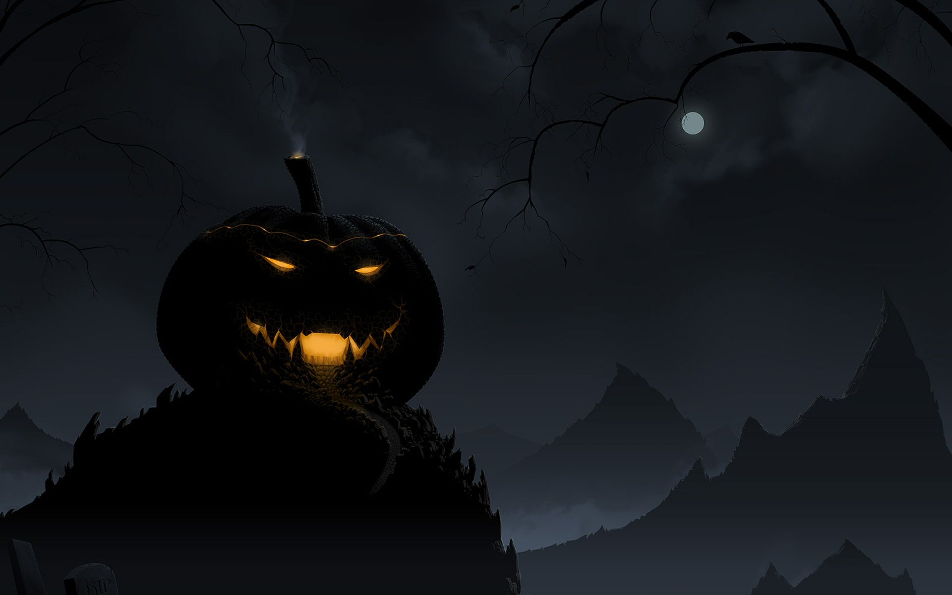 Halloween Background with Scary Image