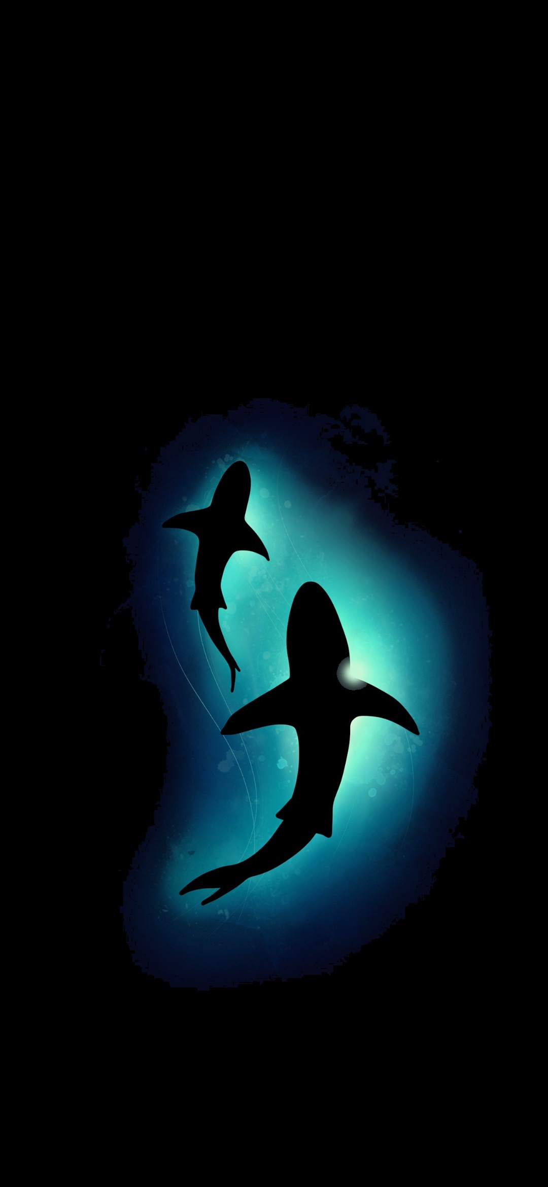 Sharks Dark Black Amoled Android Ultra HD Wallpaper Download