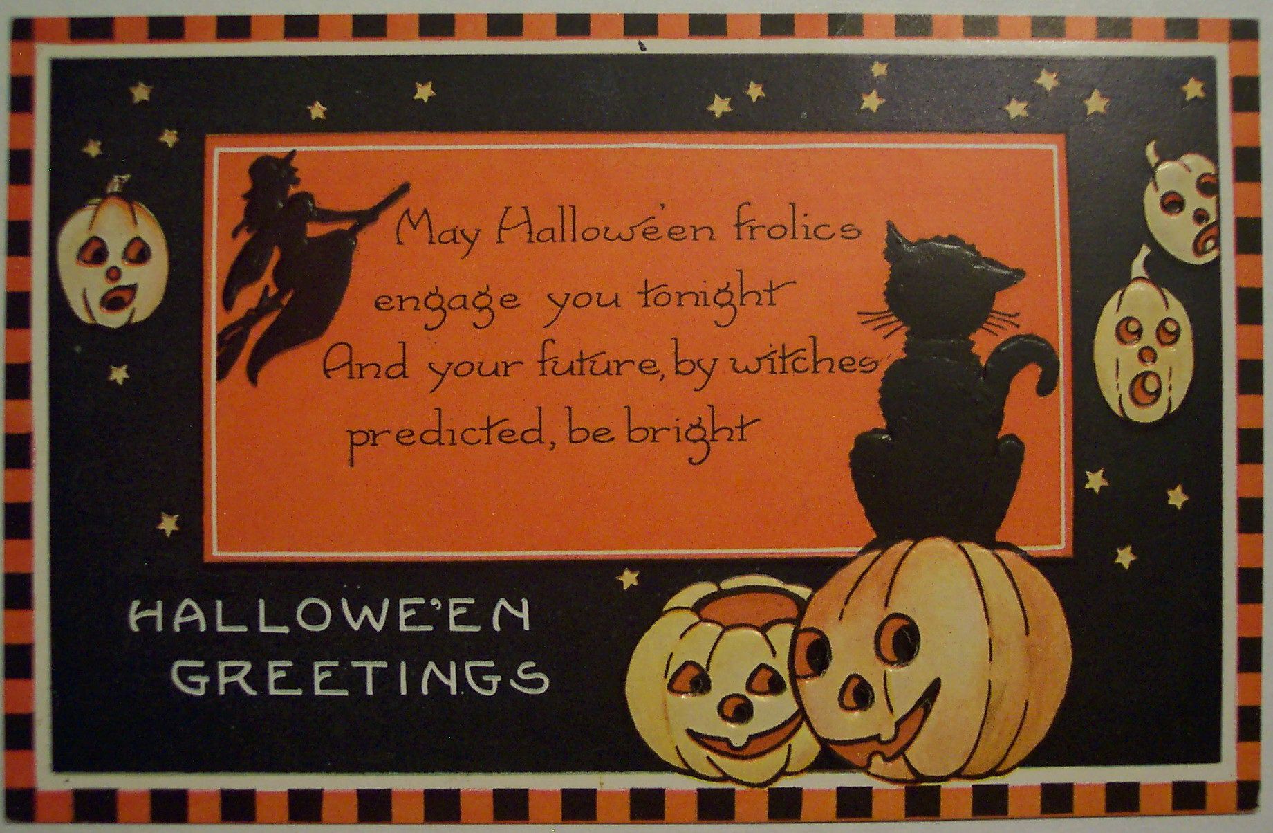 FREE Vintage Halloween I. Halloween E Card