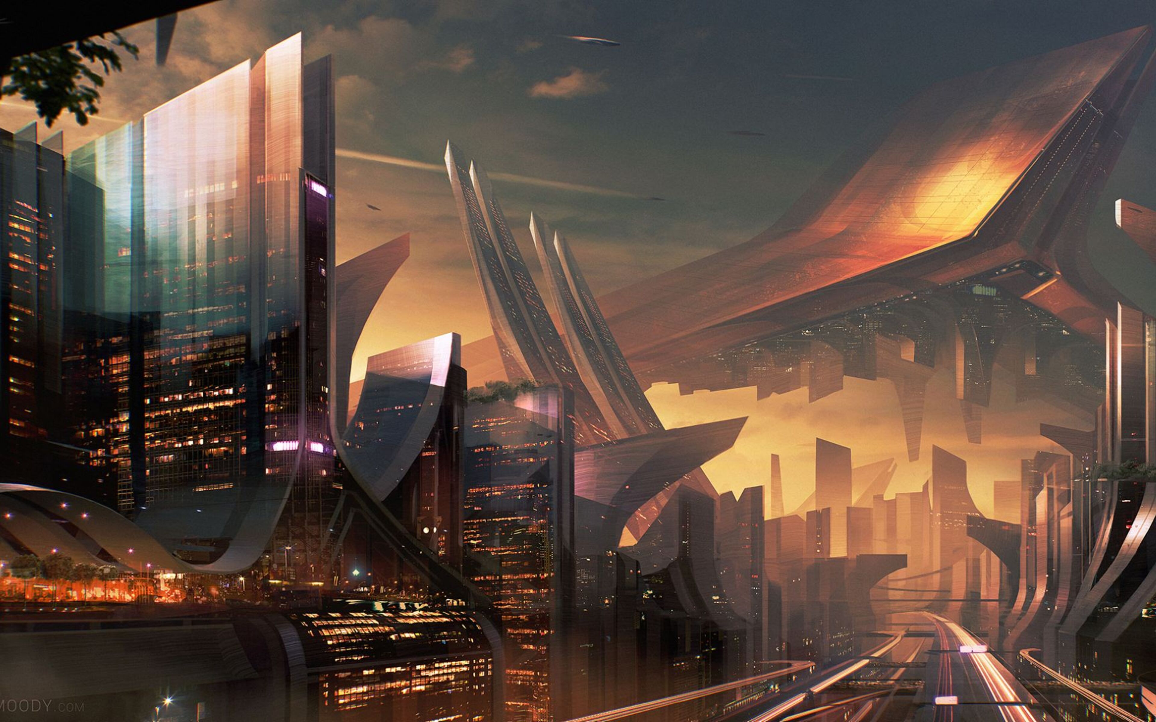 Science Fiction City HD 4k HD 4k Wallpaper, Image, Background, Photo and Picture