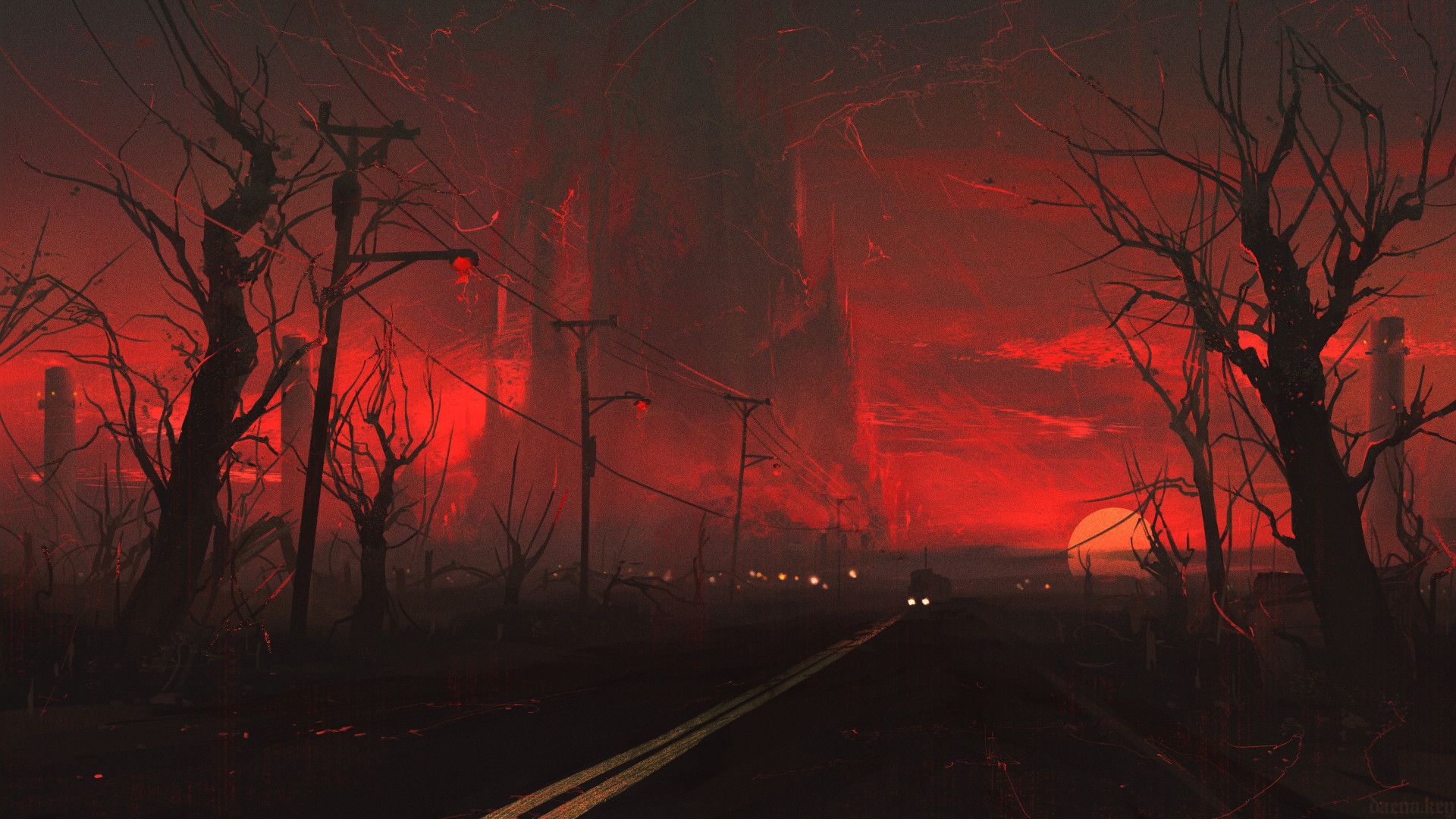 Apocalypse. Red aesthetic grunge, Scenery, Art