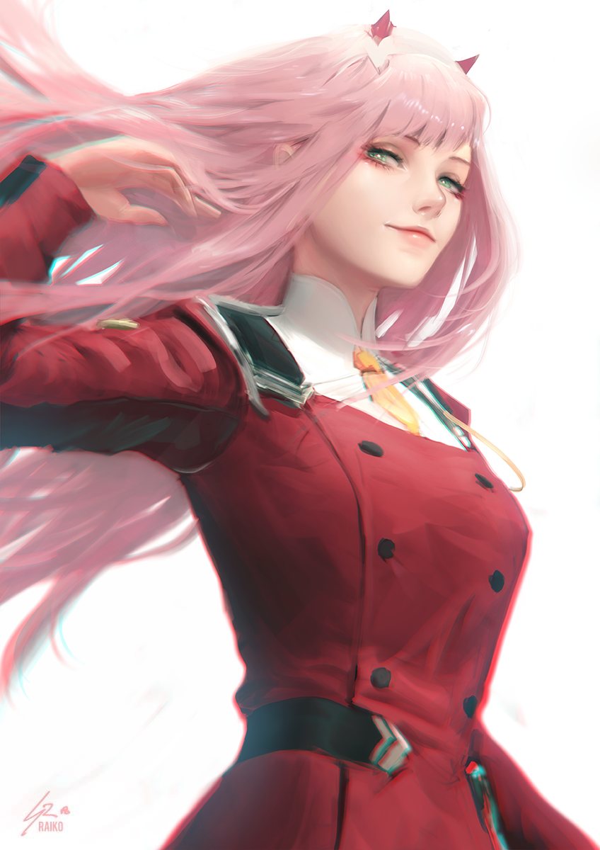 Larger Version of Fantastic Zero Two Art Posted Last Month With Source in Comments: DarlingInTheFranxx