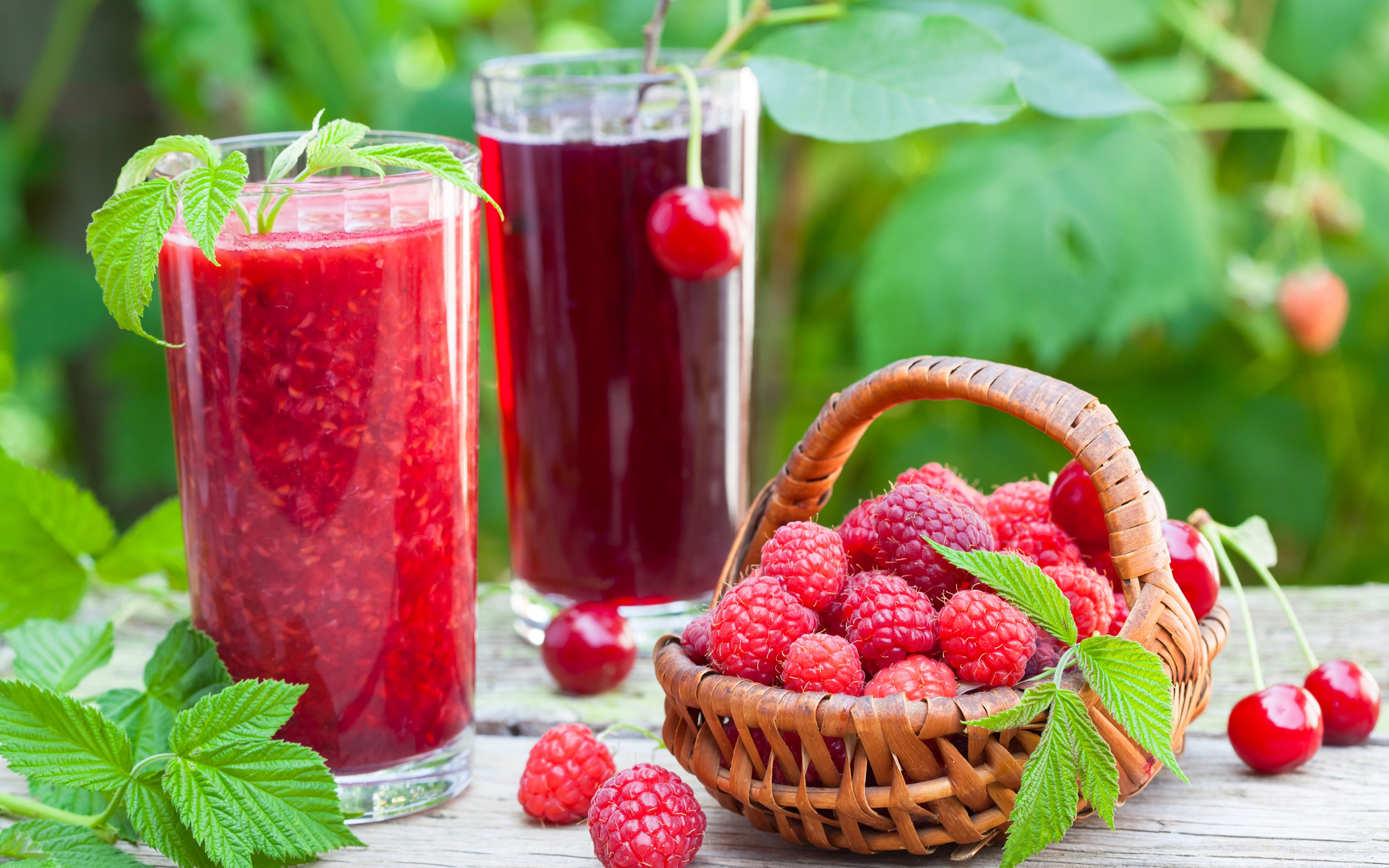 Download wallpaper raspberry juice, Cherry juice, raspberry smoothie, berries, glass of juice, raspberries for desktop with resolution 2880x1800. High Quality HD picture wallpaper