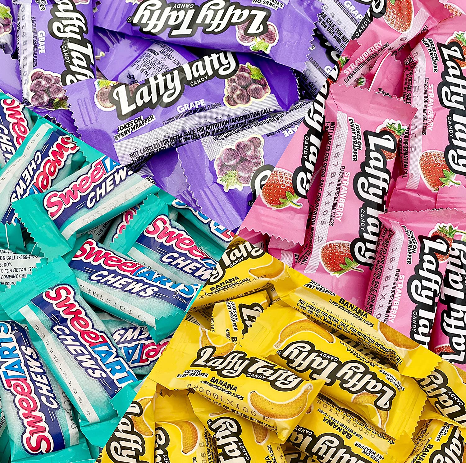 Buy Laffy Taffy Candy Minis Bars, Fruits Flavors Party Favorite Mix Pack 3 Lbs Online in Kazakhstan. B08BSQZ89R
