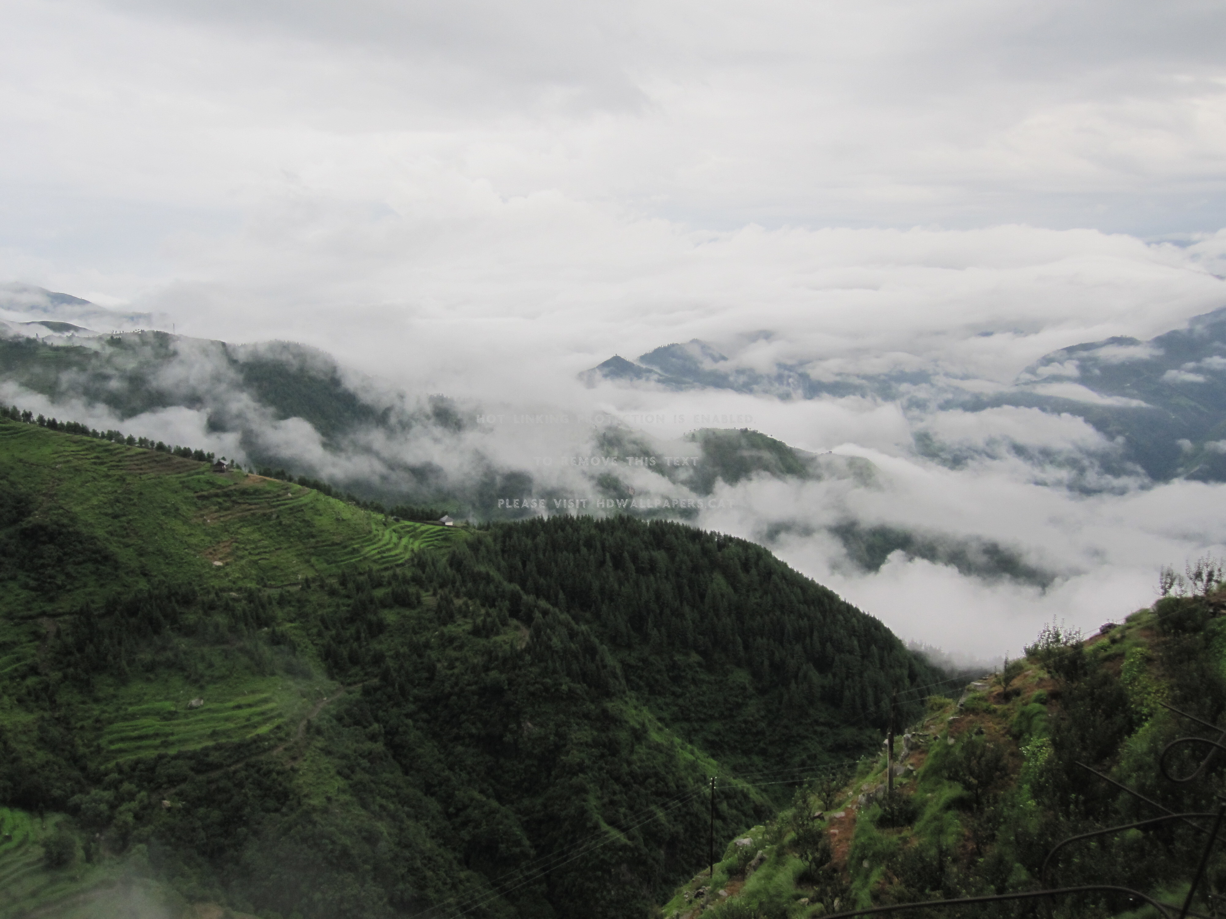 clouds hill station kullu mountains nature