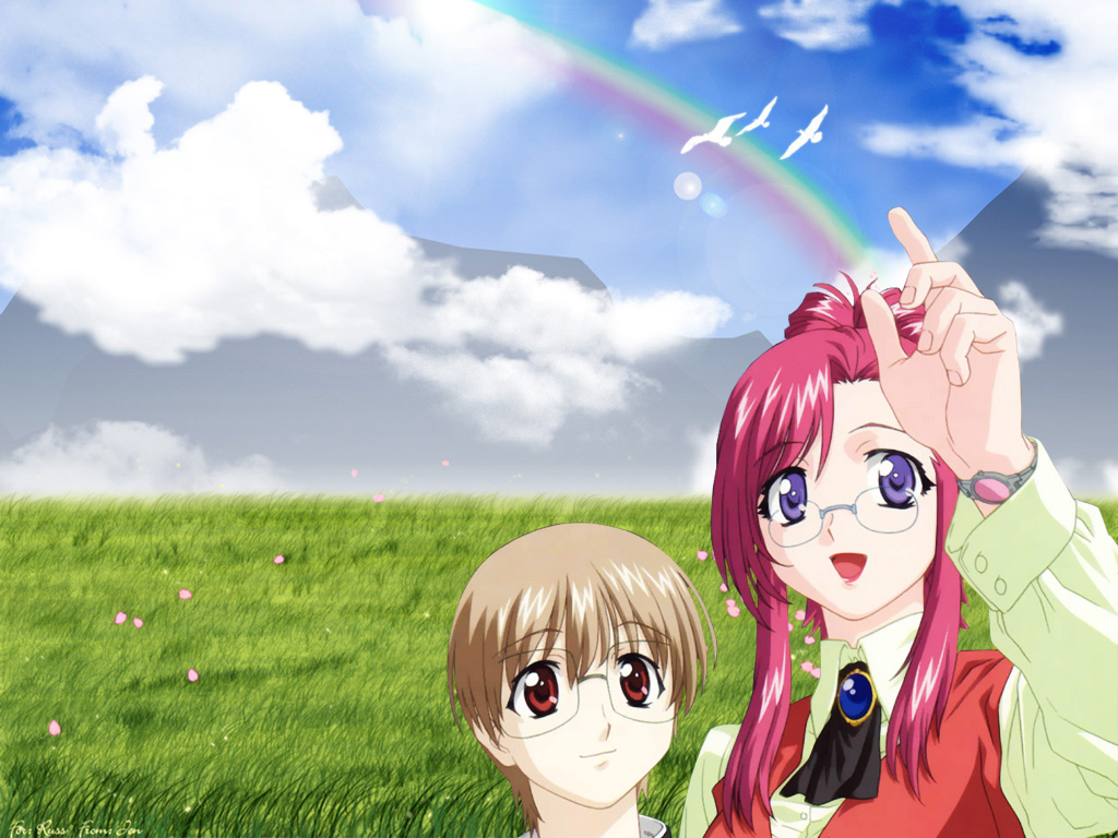 Onegai Teacher Wallpaper: Mizuho & Kei