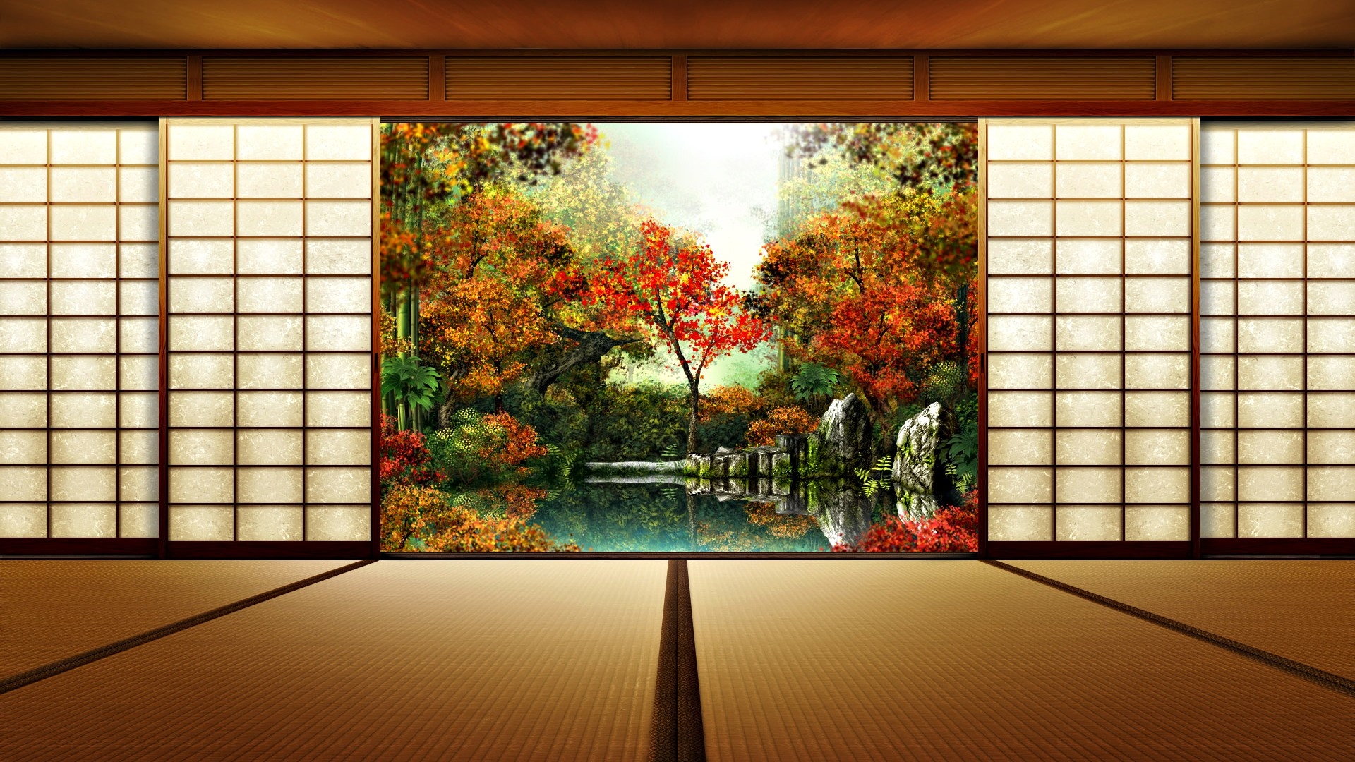 garden houses japanese 1920x1080 wallpaper
