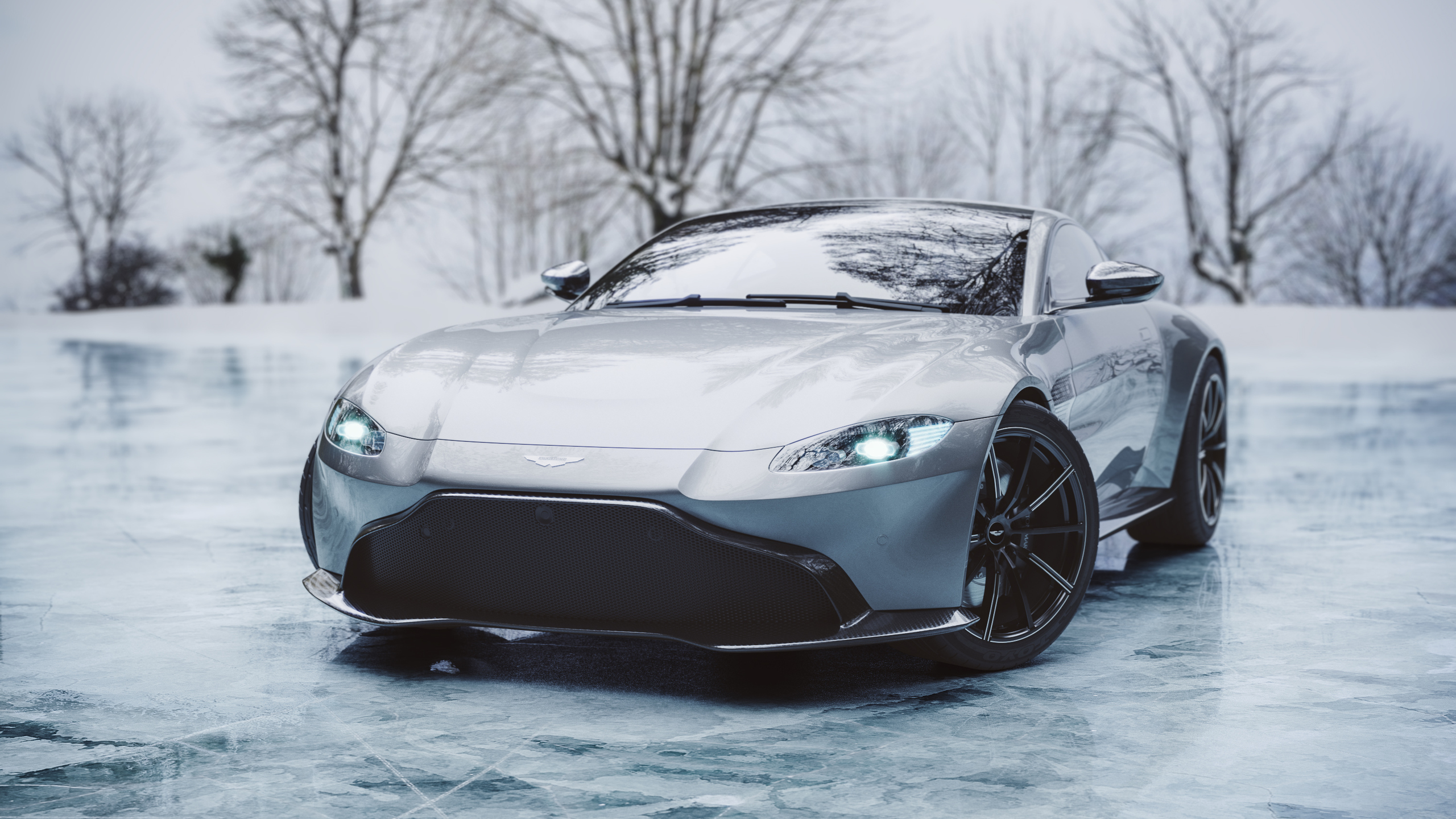 Ice Cold Aston Martin Vantage 1440P Resolution HD 4k Wallpaper, Image, Background, Photo and Picture