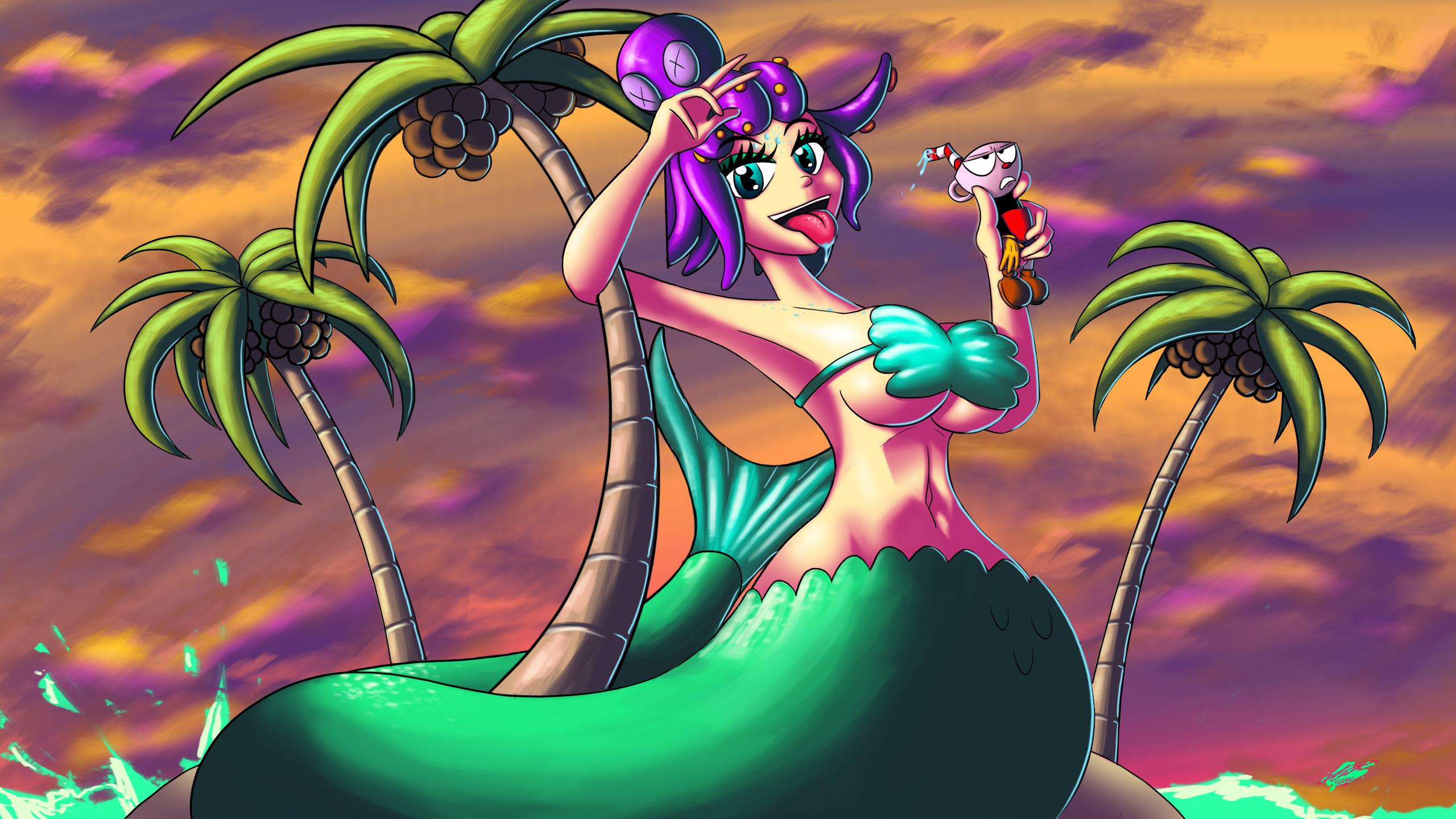 Cala Maria Needs a Drink. Cuphead by Twisted4000 on Newgrounds