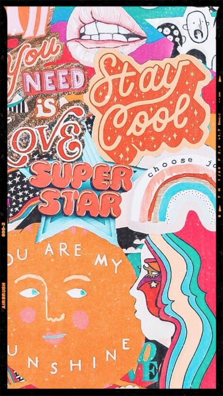 ART COLLAGE. Collage poster, Retro wallpaper, Aesthetic iphone wallpaper