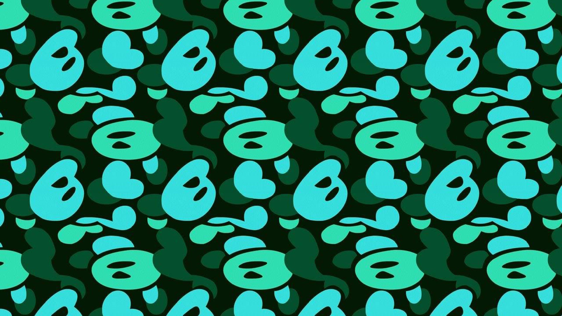 Bape Green Camo HD Blue Bape Live Wallpaper