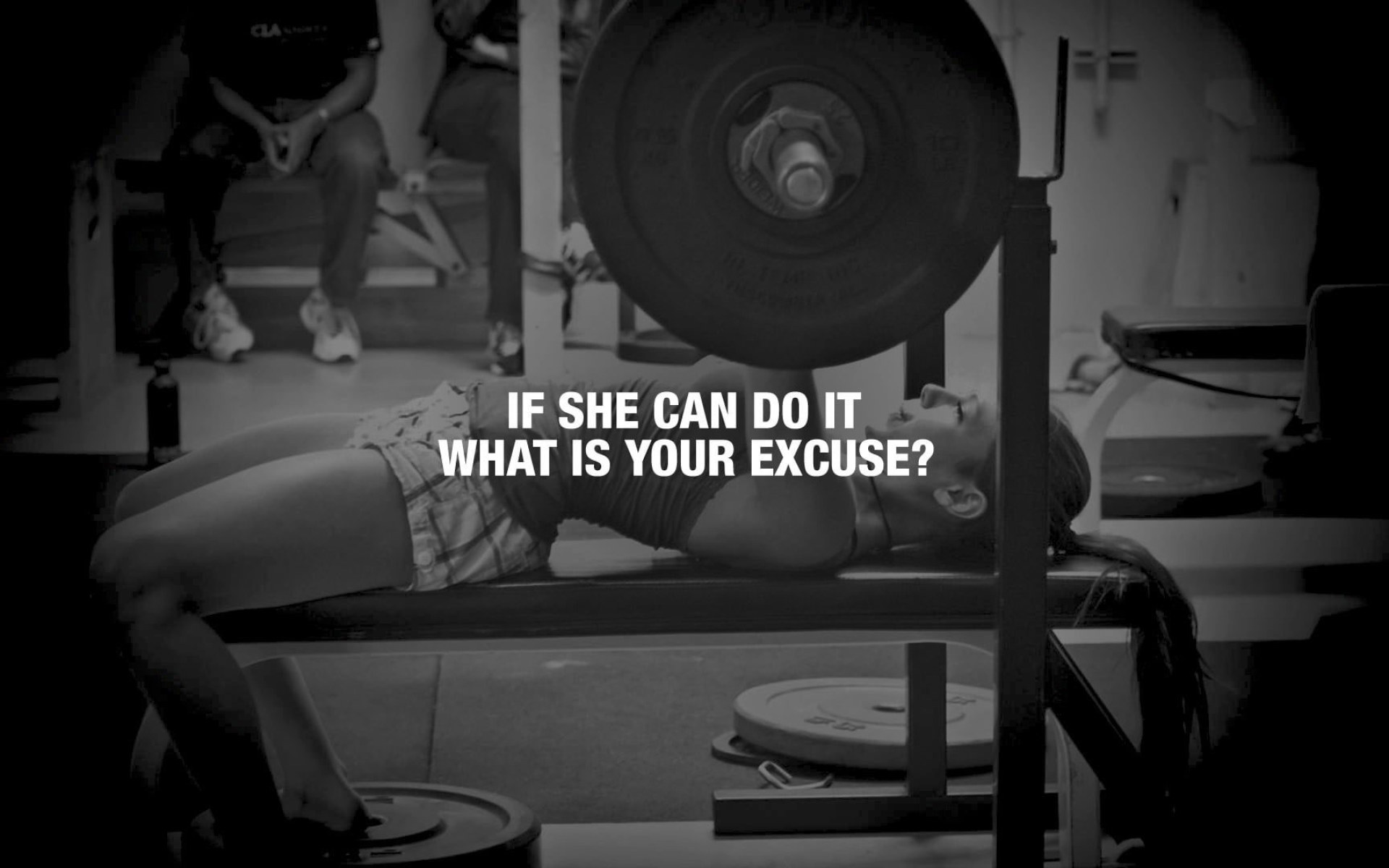 Wallpaper Bench Press With If She Can Do It What Is your excuse? • Wallpaper For You HD Wallpaper For Desktop & Mobile