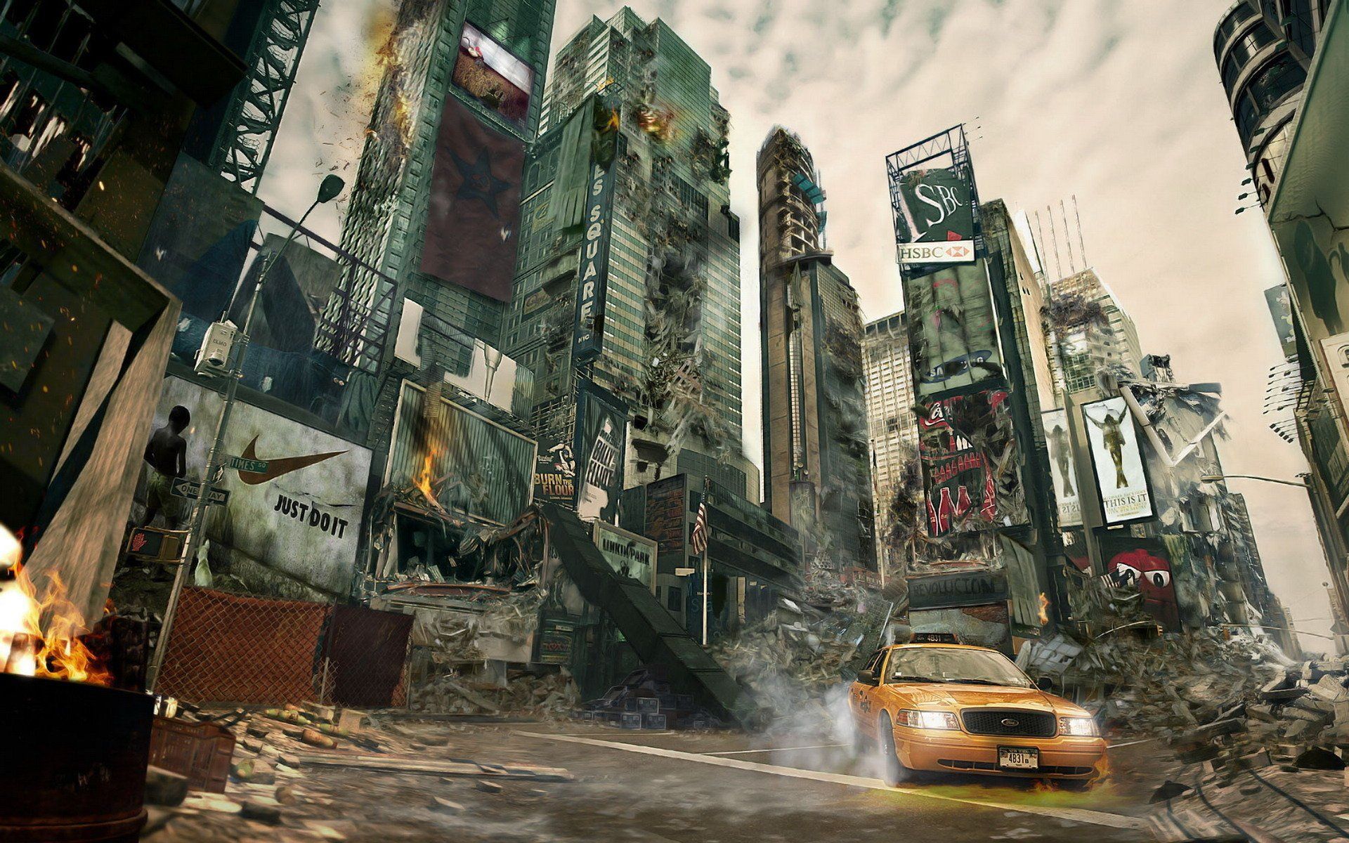 Destroyed City Background. City background, City wallpaper, Cyberpunk city