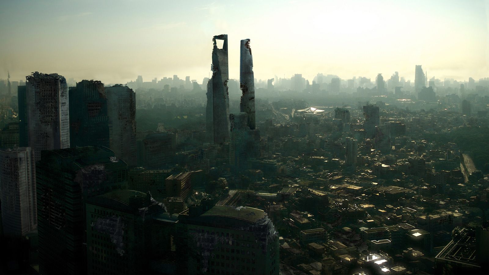 Ruin City - Wei Gao. Ruined city, Cyberpunk city, Post apocalyptic