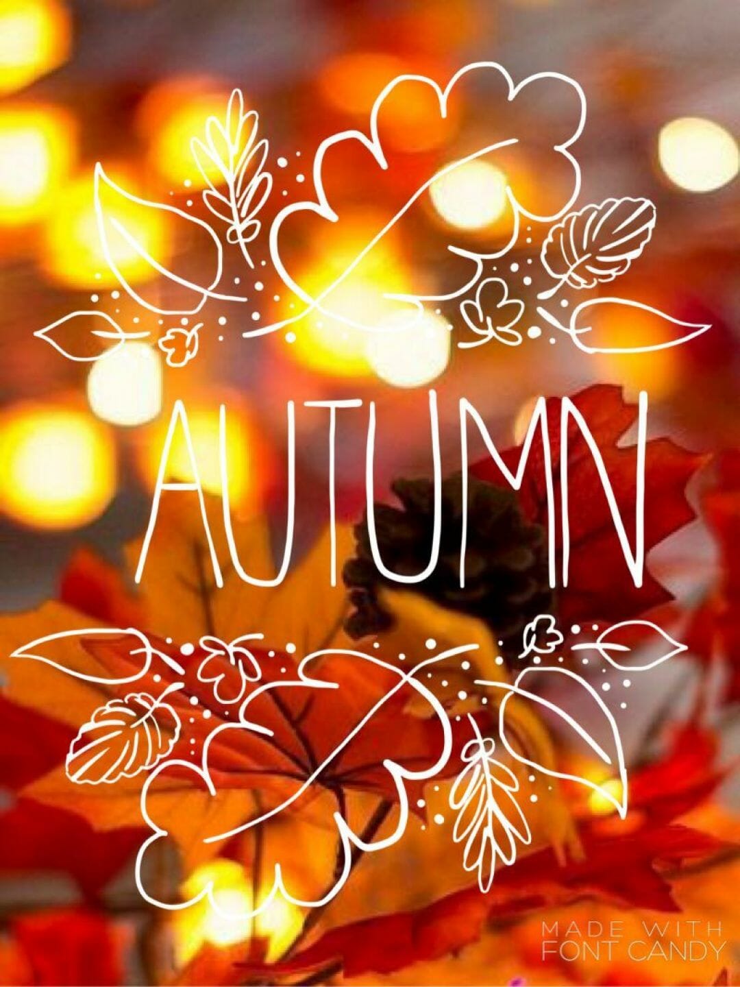 Hello Autumn Aesthetic HD Wallpaper (Desktop Background / Android / iPhone) (1080p, 4k) (1080x1440)