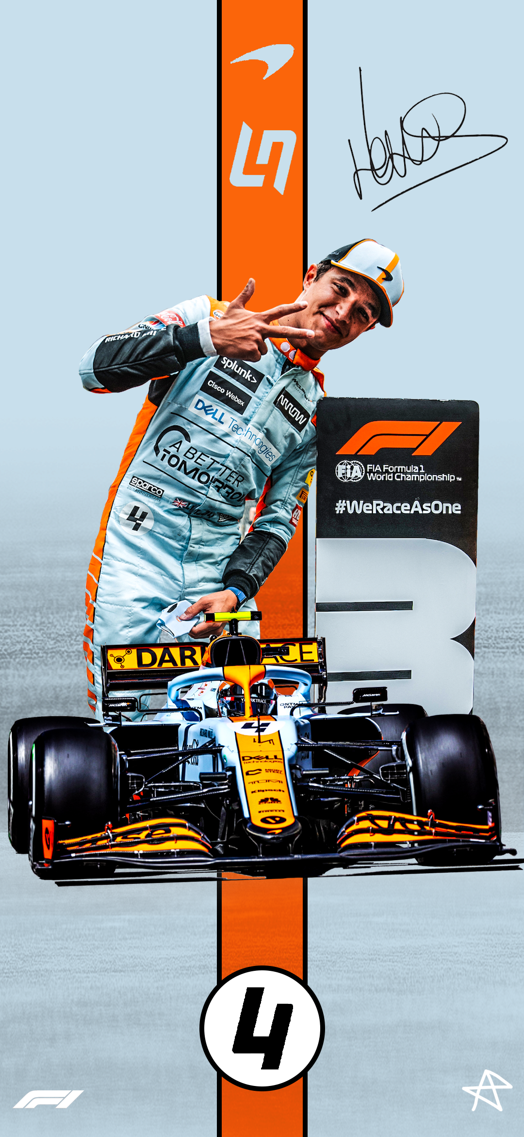 A lot of you asked for it, so here it is the Lando Norris 2021 Monaco gp Wallpaper!: formula1