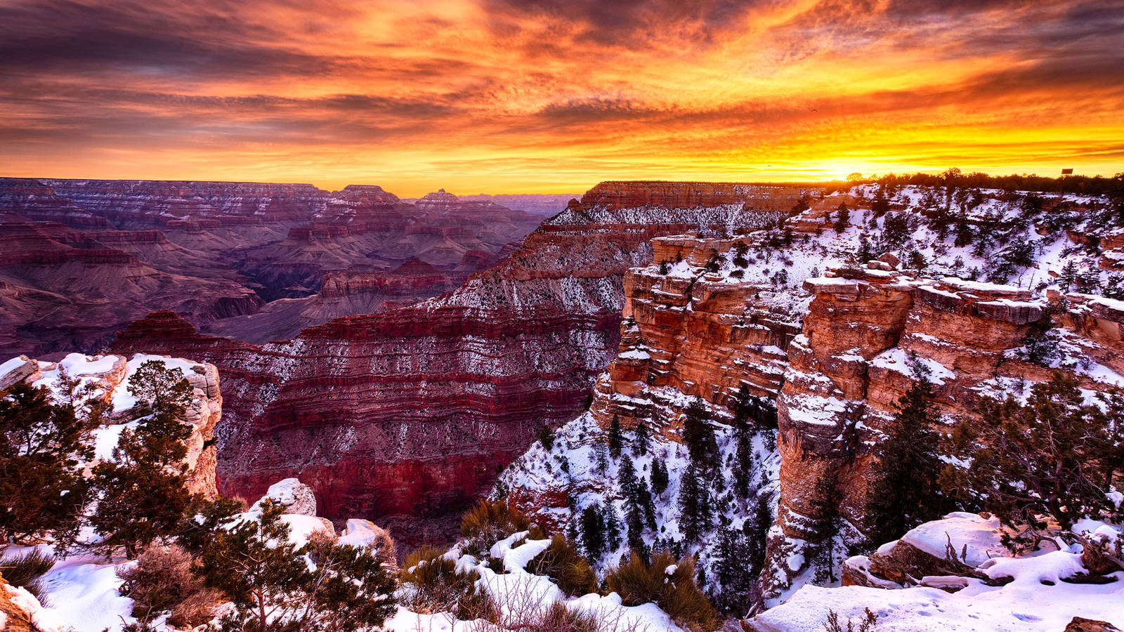 Sunrise Grand Canyon Winter