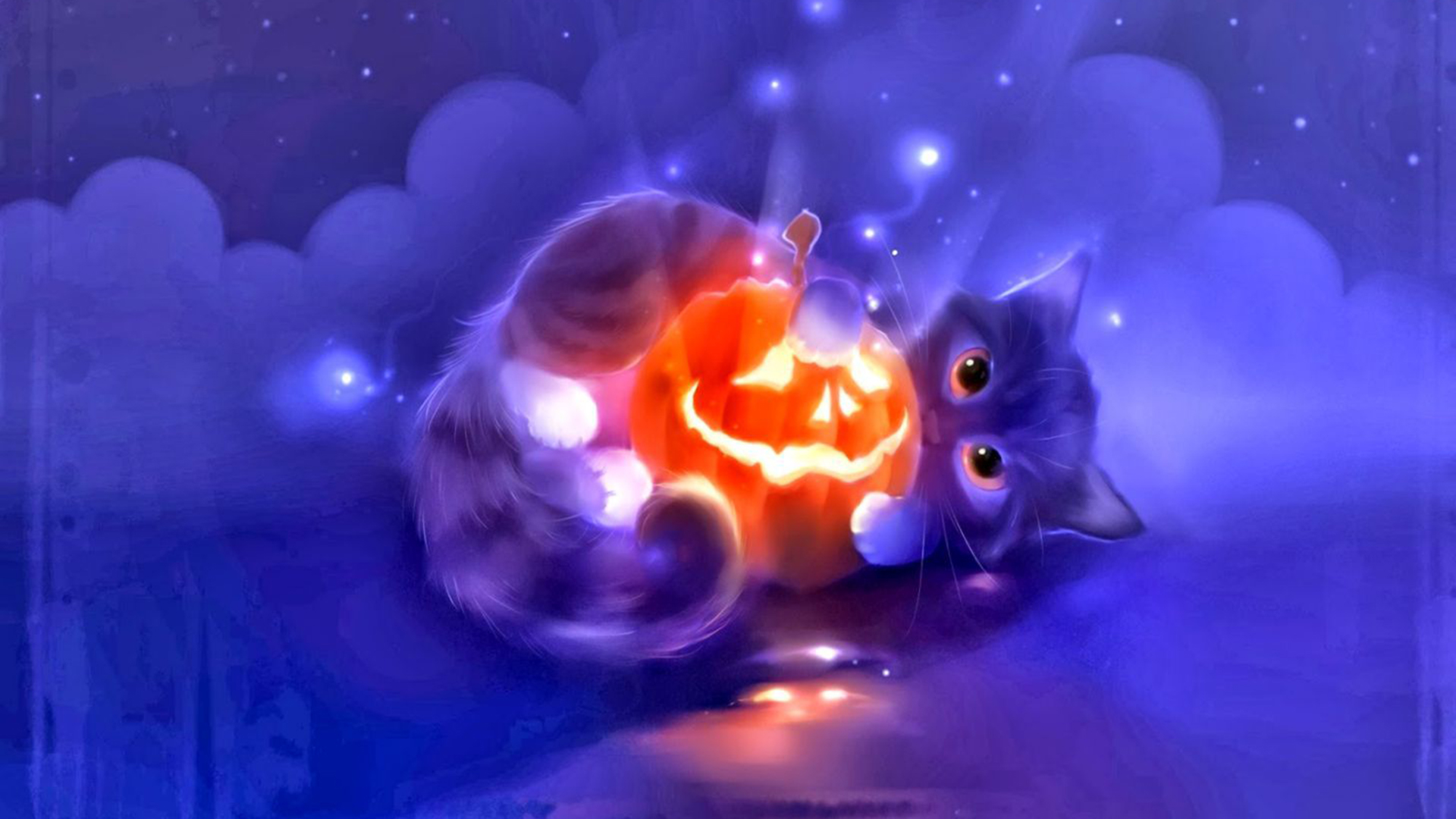 Purple Halloween Background HD for PC