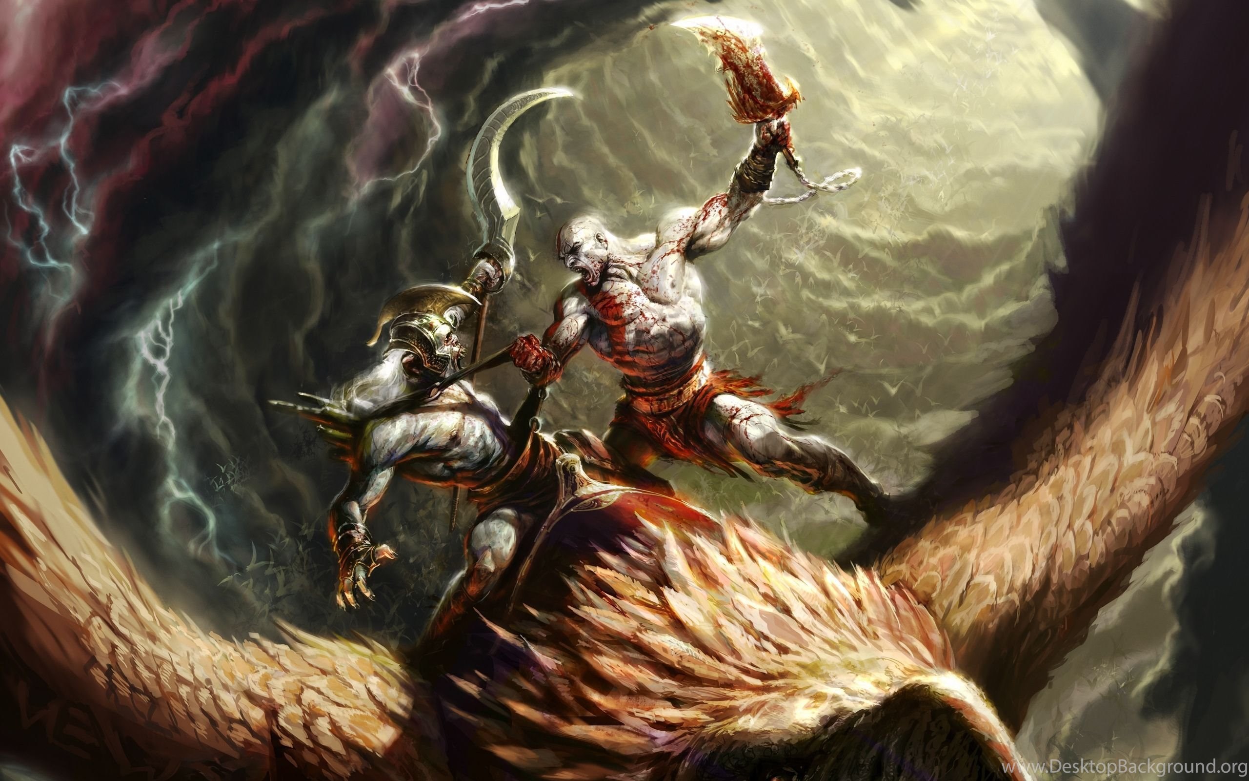 God Of War Kratos Vs Zeus Wallpaper. Desktop Background