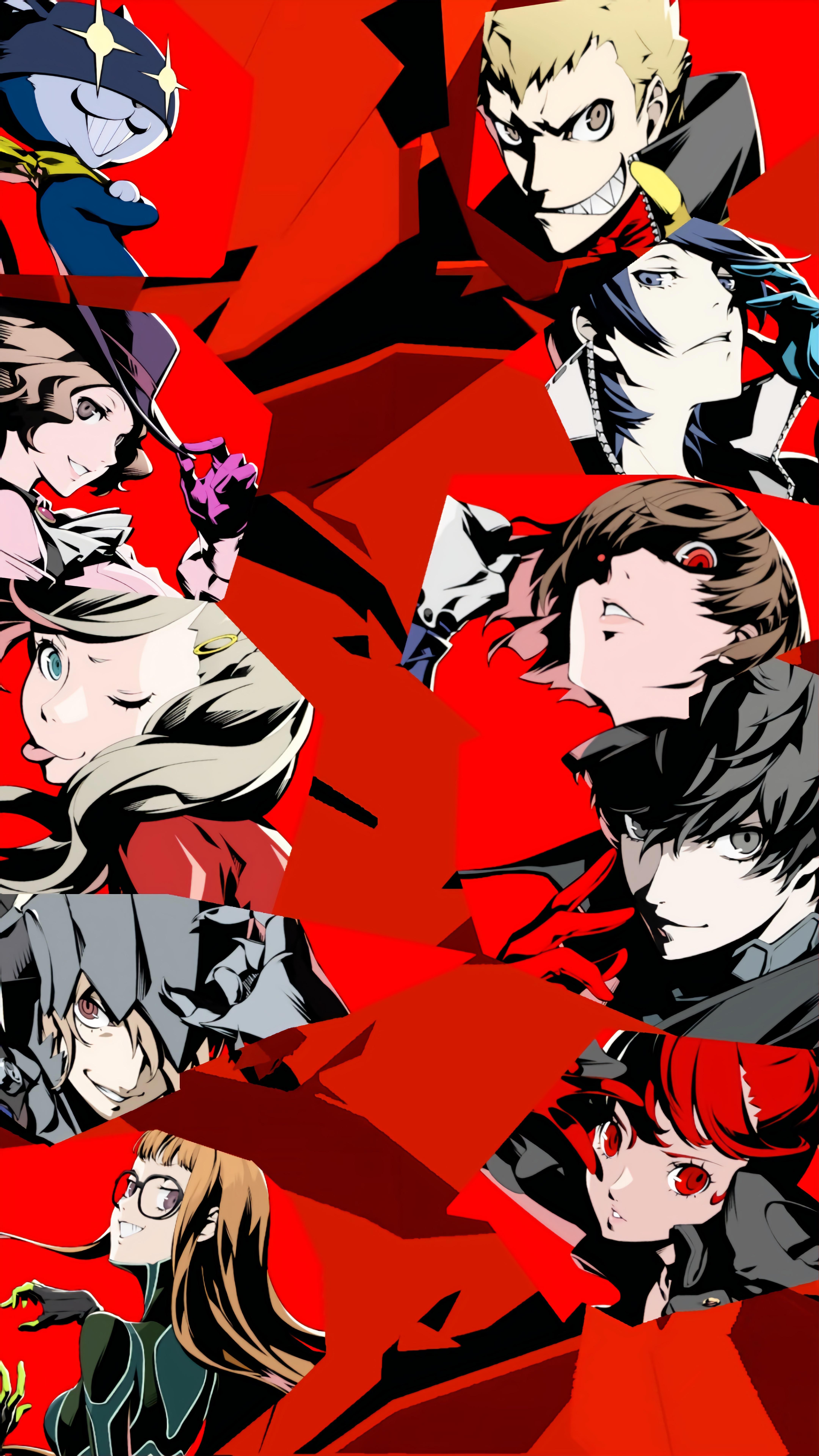 I used my mediocre editing skills to make a mobile wallpaper of all the Phantom Thieves: Persona5