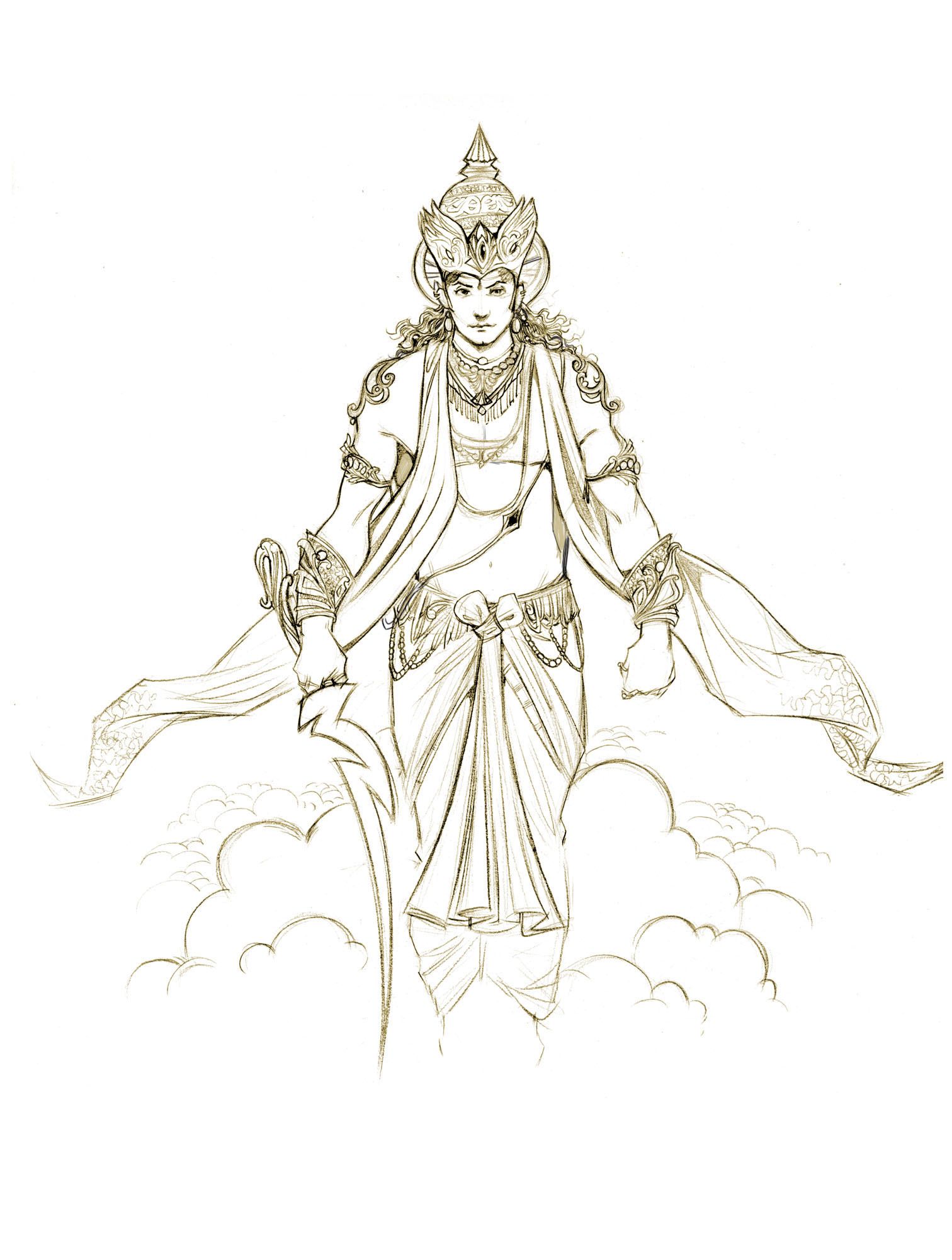 Indra: King of the gods. Vedic art, Ganesh art, Hindu art