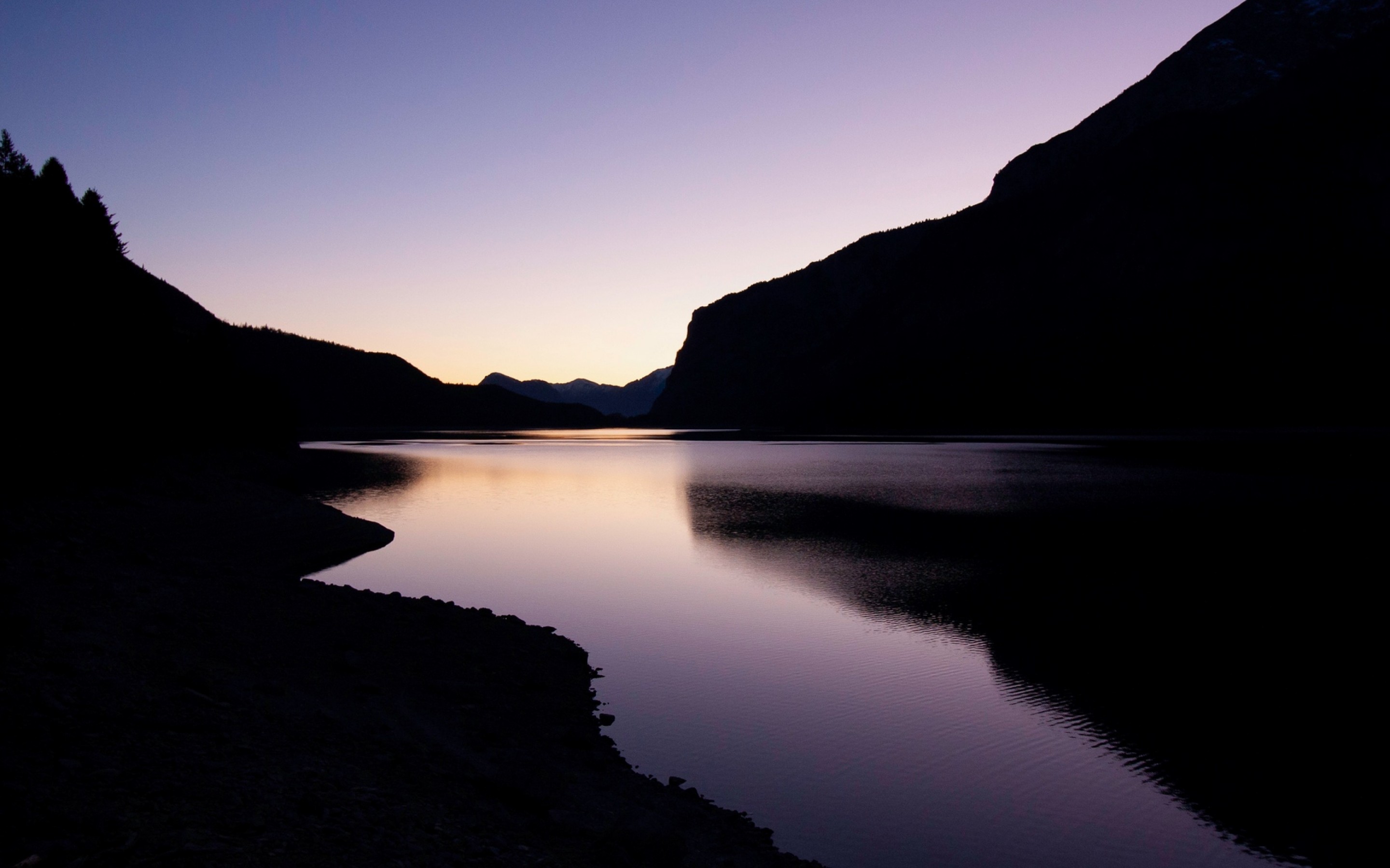 Dark lake at night HD Wallpaper 15 Retina Macbook Pro