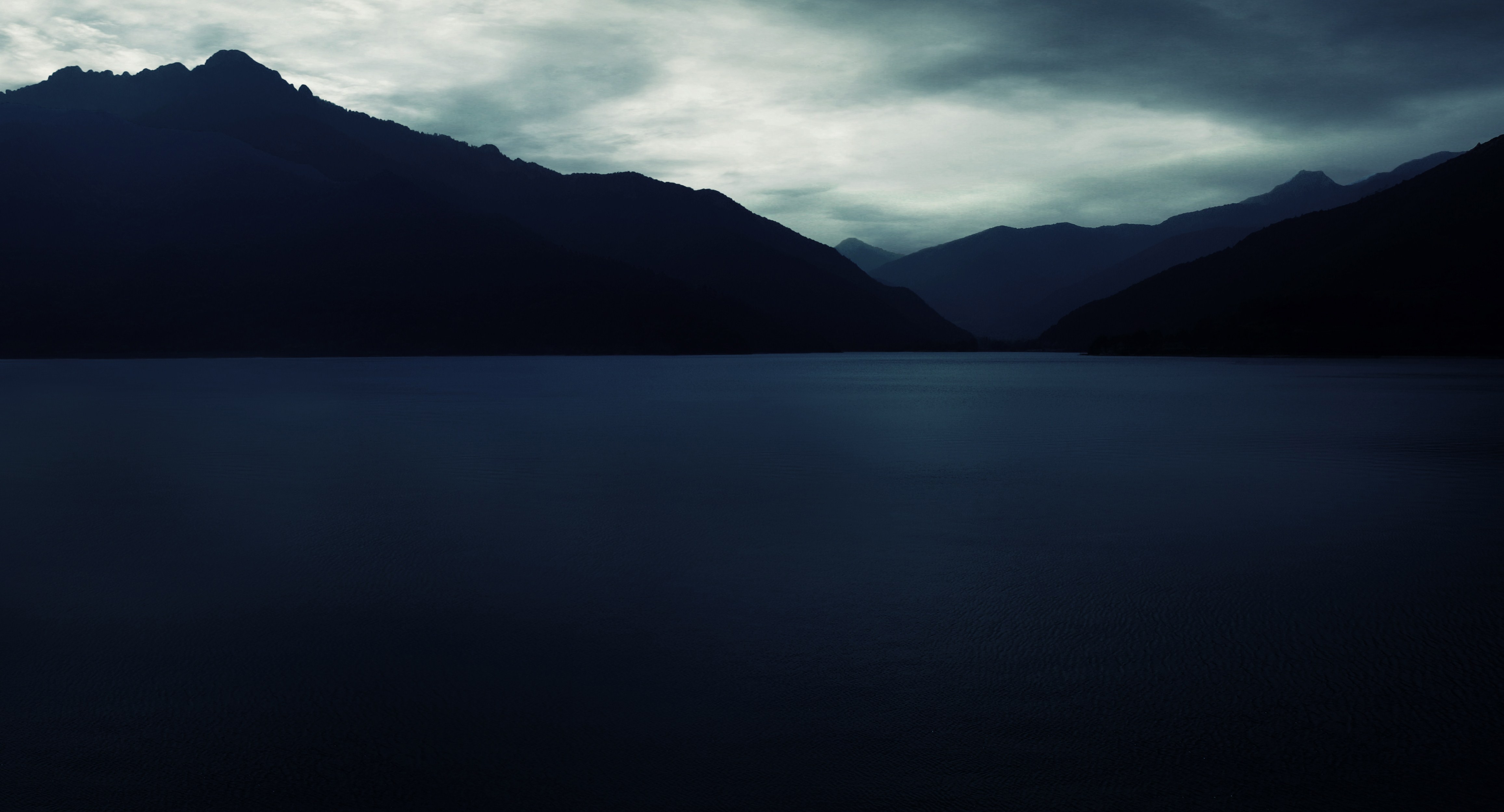 #landscape, #water, #mountains, #dark, #nature, #sky, wallpaper. Mocah HD Wallpaper