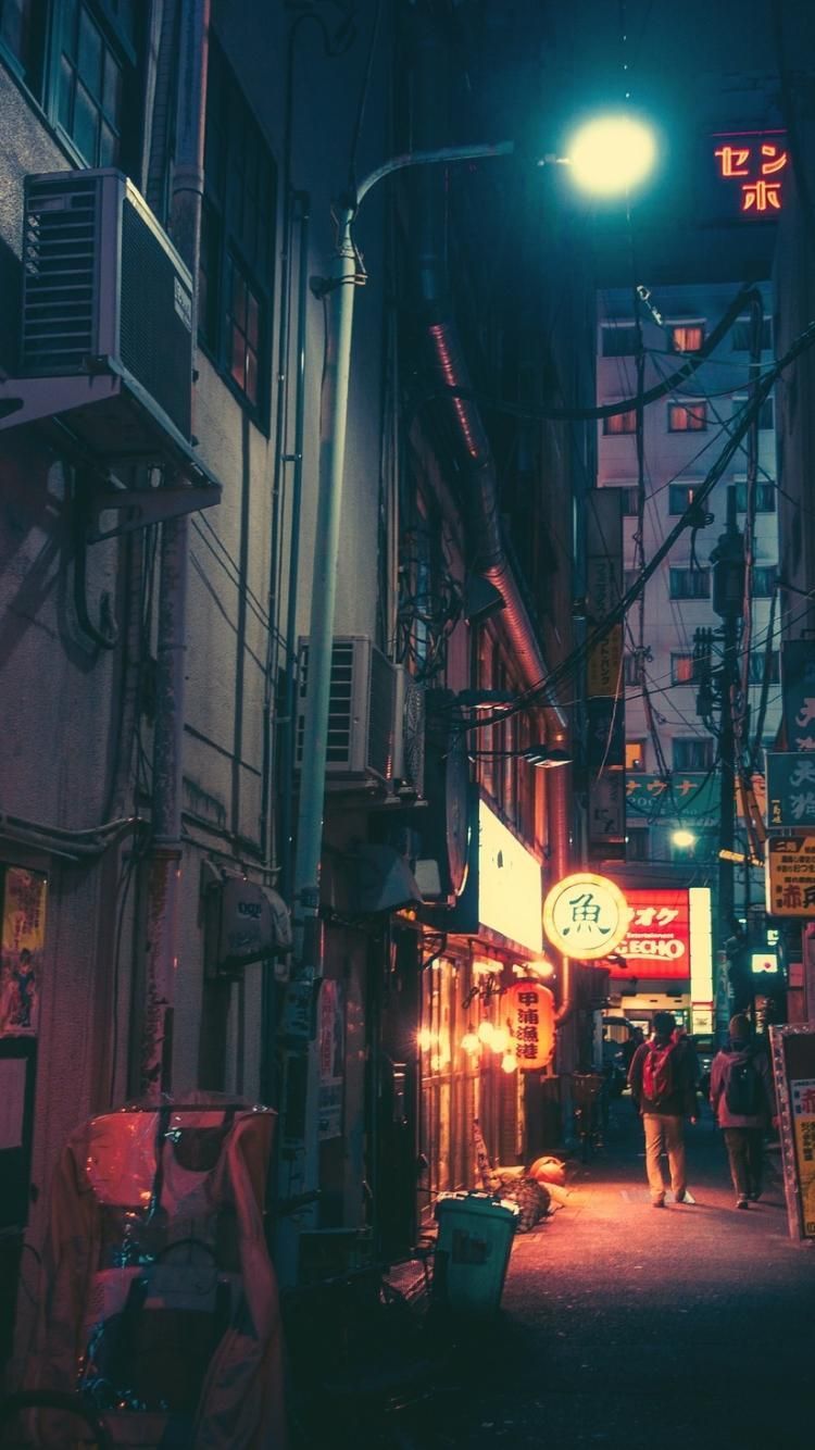 Japanese City Phone Wallpaper