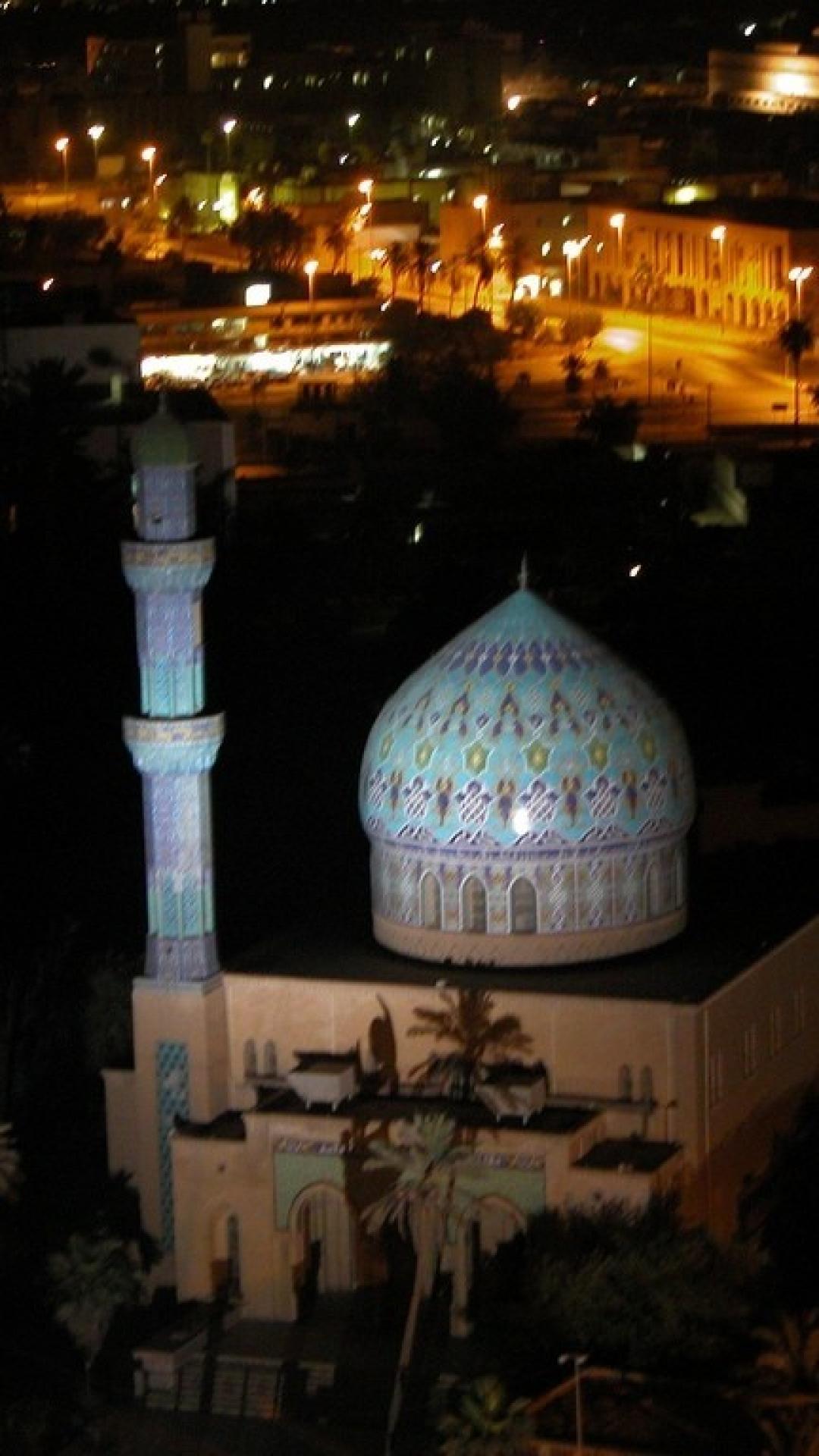 islamic wallpaper for mobile, dome, landmark, dome, holy places, mosque, lighting, building, place of worship, khanqah, night