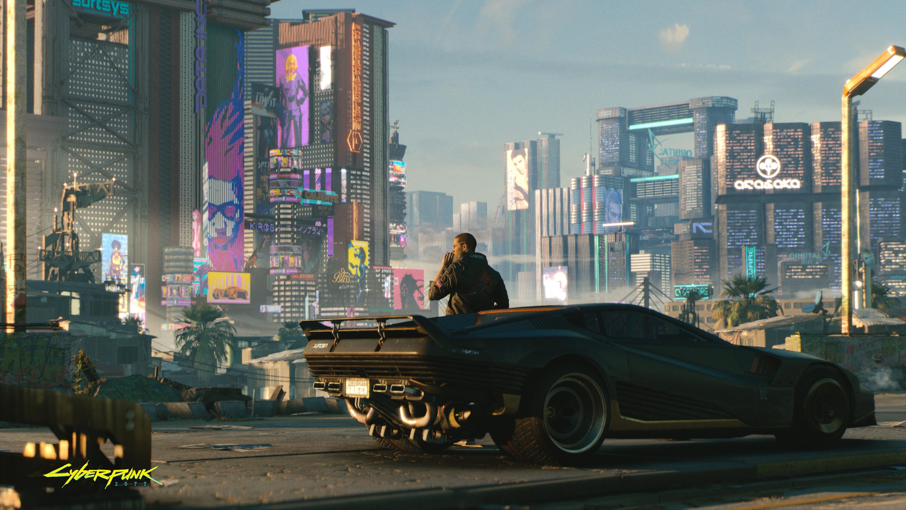 4K, Cyberpunk 2077, CD Projekt RED, PC gaming, futuristic, vehicle, video games, futuristic city, black cars, car. Mocah HD Wallpaper