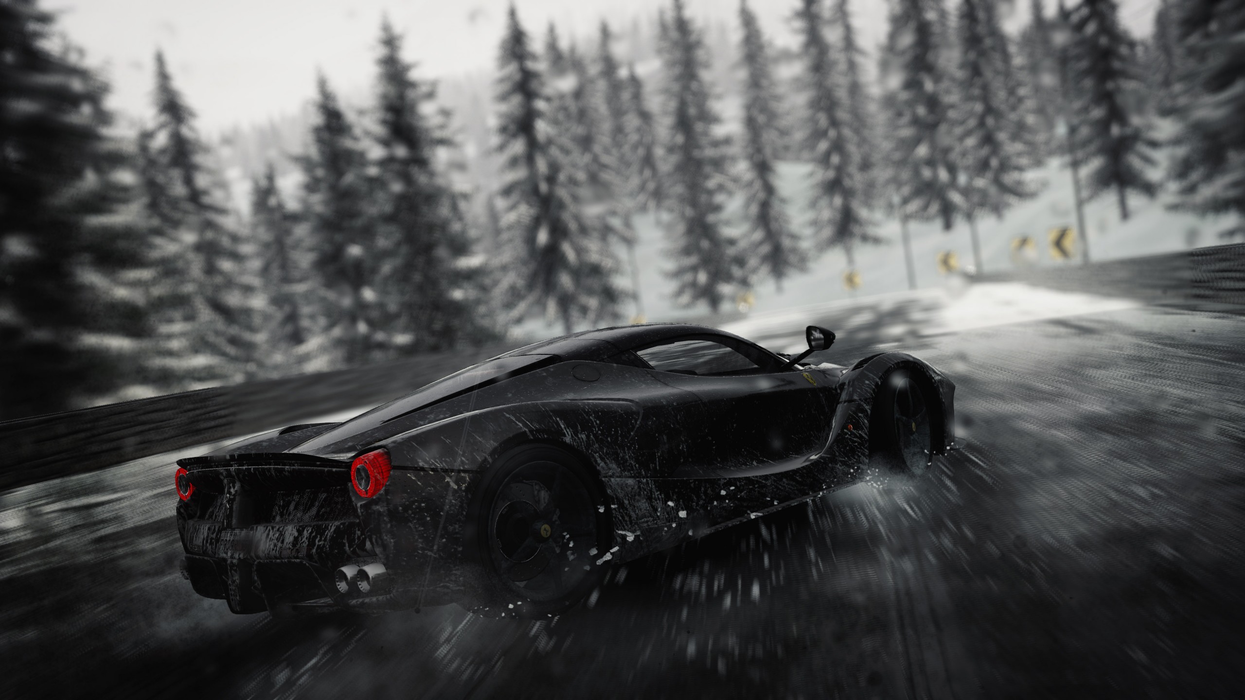 PC Gaming Video Games Black Cars Racing Car Vehicle Wallpaper:2560x1440