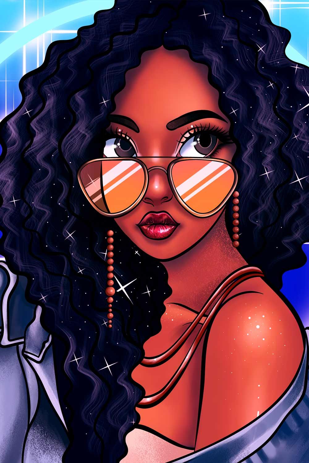 Black Girl Cartoon Wallpaper