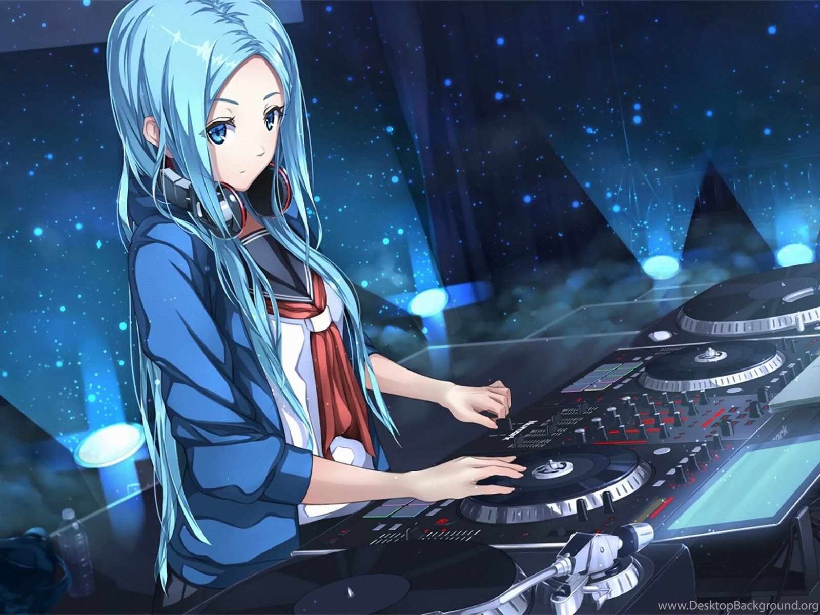 DJ Anime Girl Wallpaper HD For Desktop Of Nightcore Anime Desktop Background