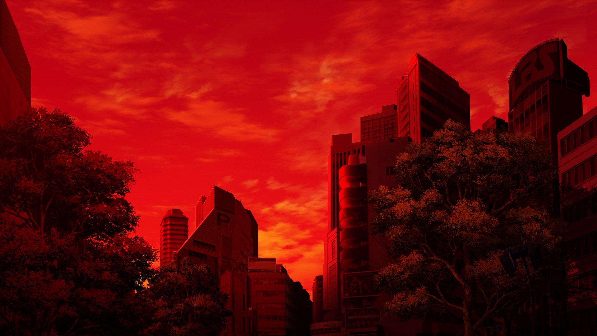 Red Anime Landscape Wallpapers Wallpaper Cave