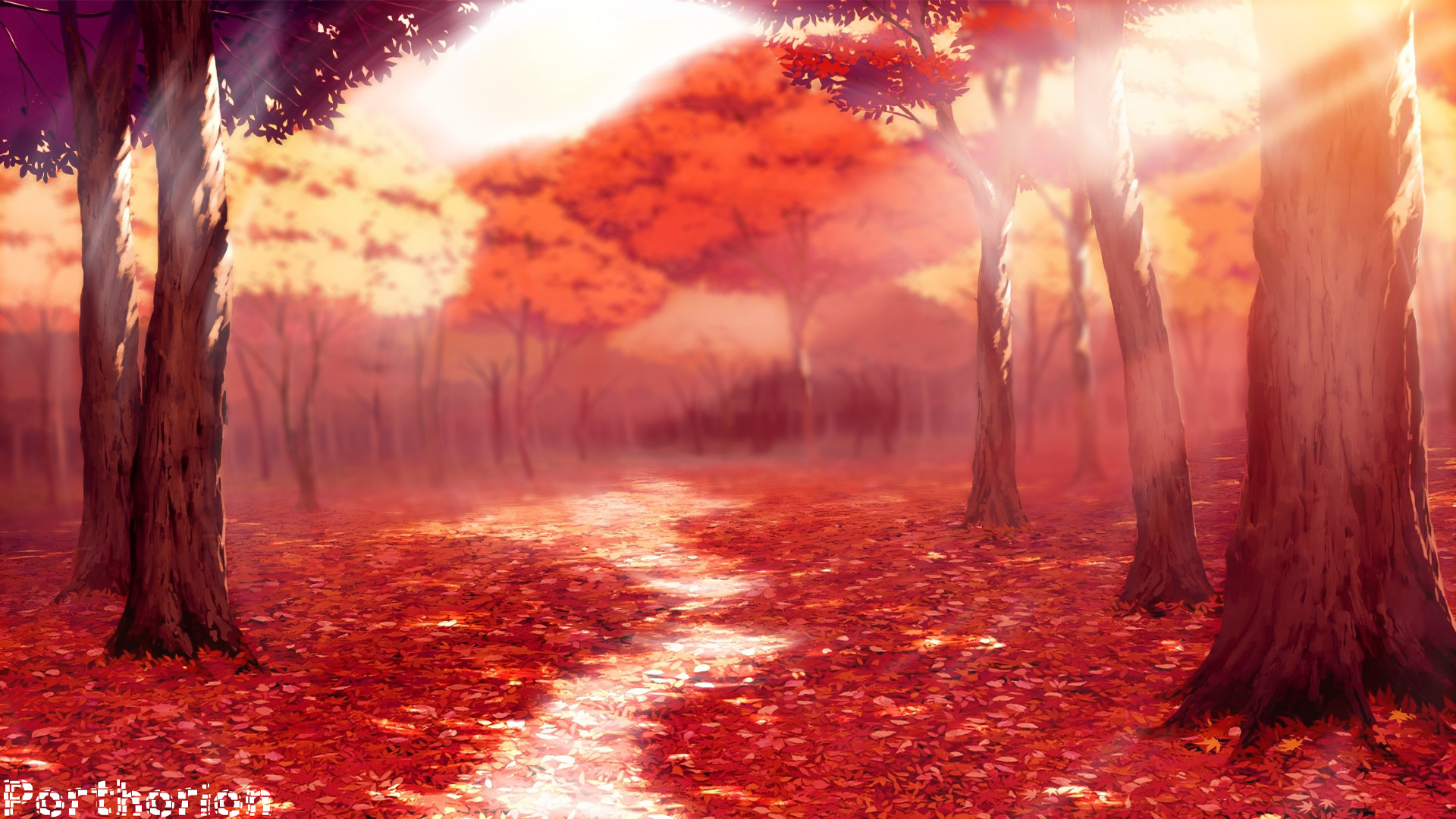 Red Anime Background