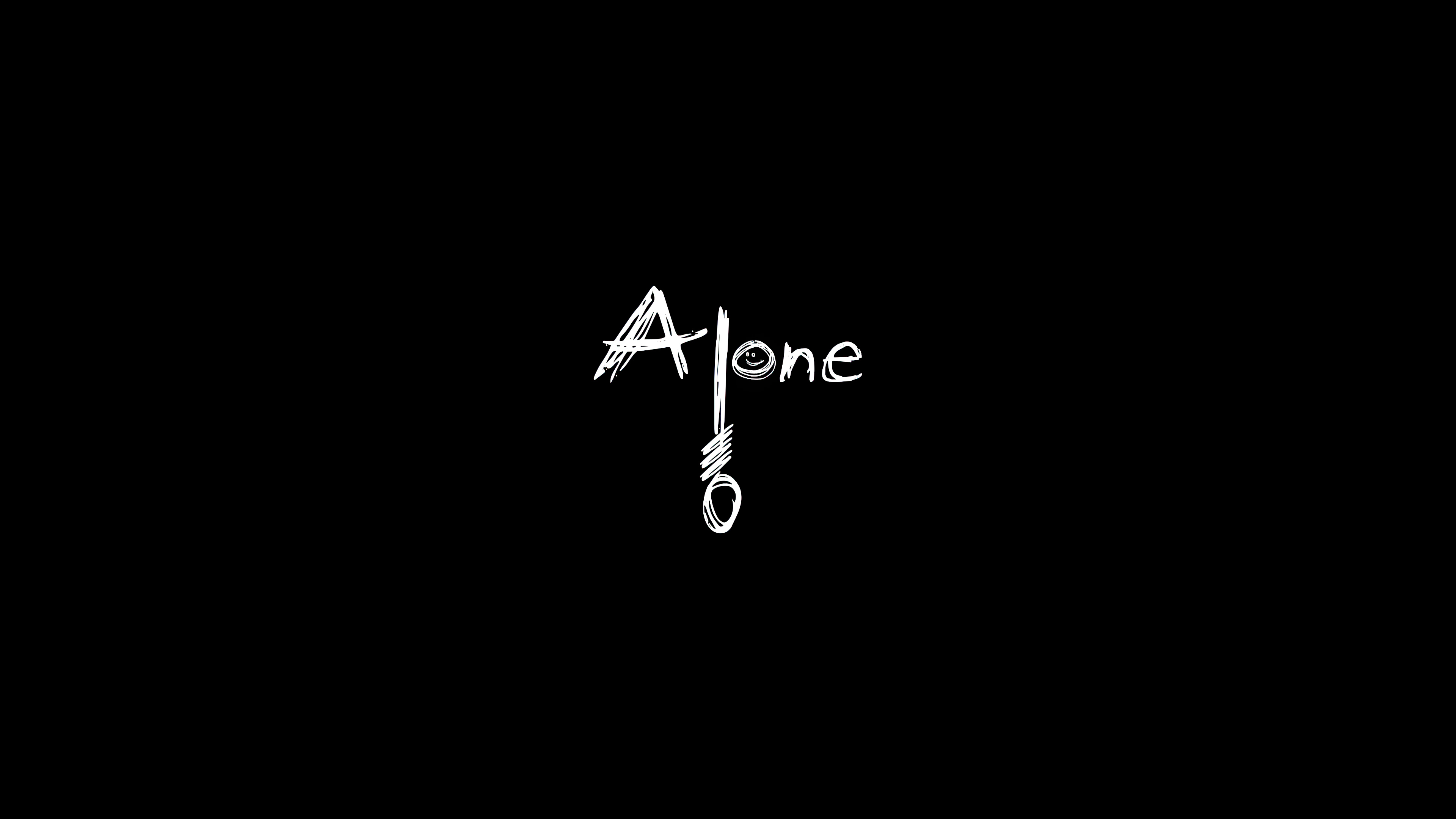 Alone Dark Typography 4k 1366x768 Resolution HD 4k Wallpaper, Image, Background, Photo and Picture