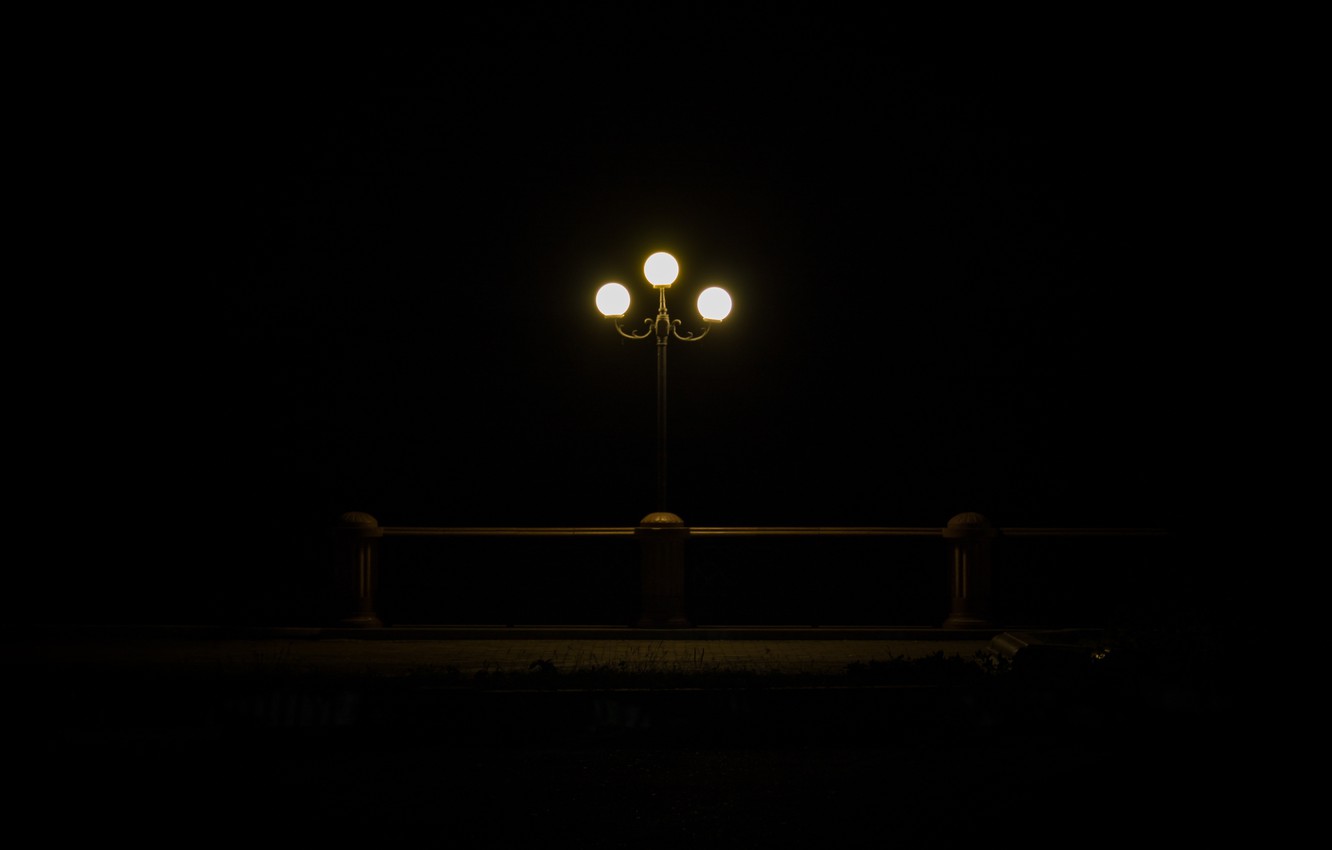 Wallpaper light, night, street, minimalism, lantern, minimalism, night, lamp image for desktop, section минимализм
